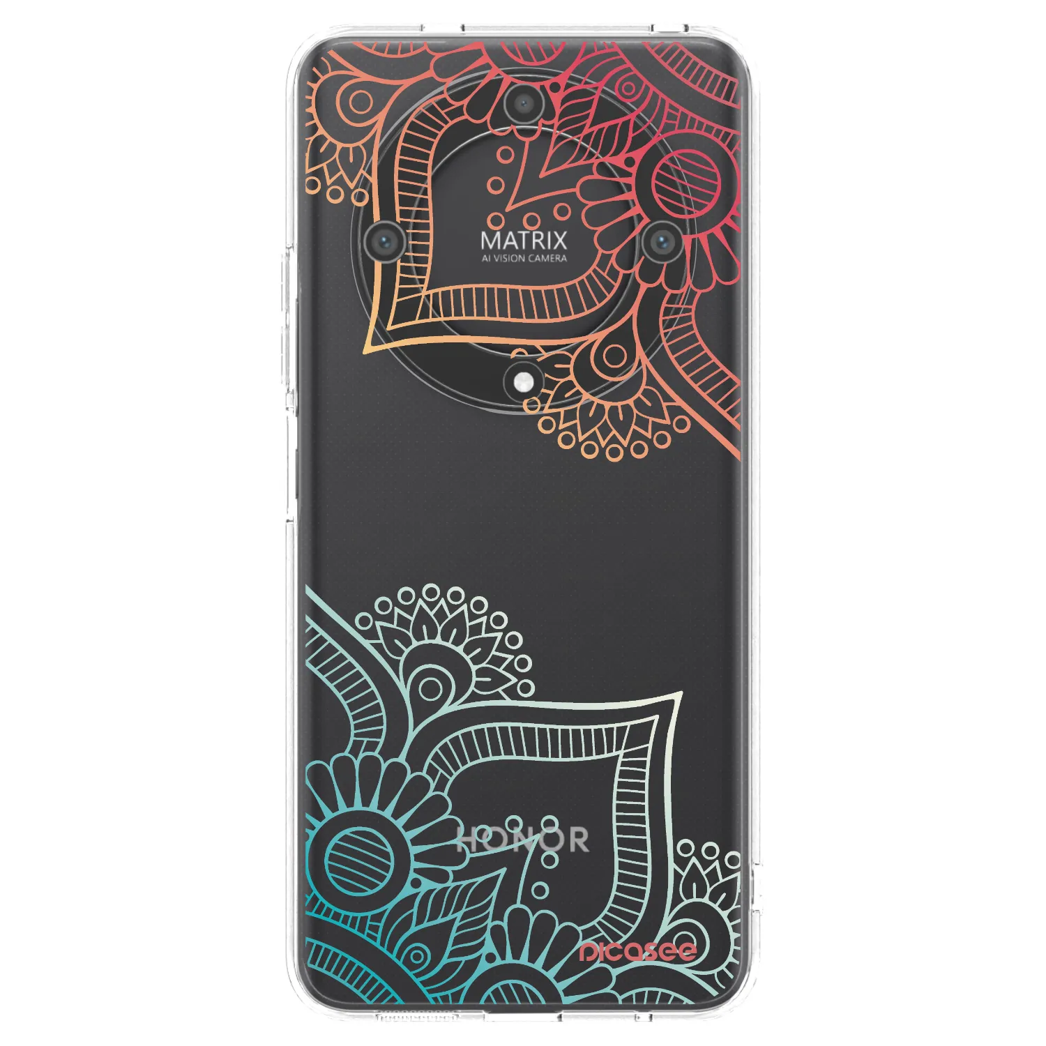 Picasee διαφανής θήκη σιλικόνης Honor Magic5 Lite 5G - Flowers pattern