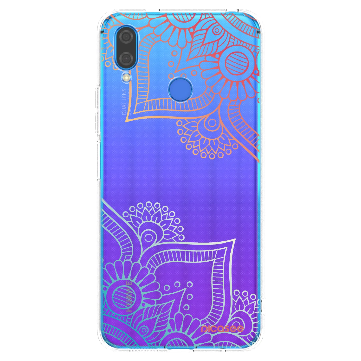 Picasee διαφανής θήκη σιλικόνης Huawei Nova 3 - Flowers pattern