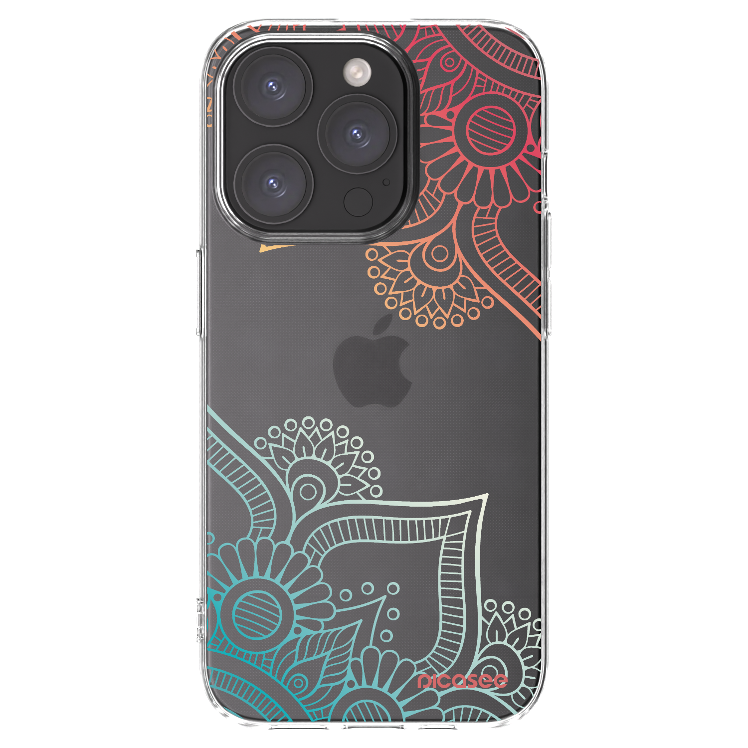 Picasee διαφανής θήκη σιλικόνης Apple iPhone 15 Pro - Flowers pattern
