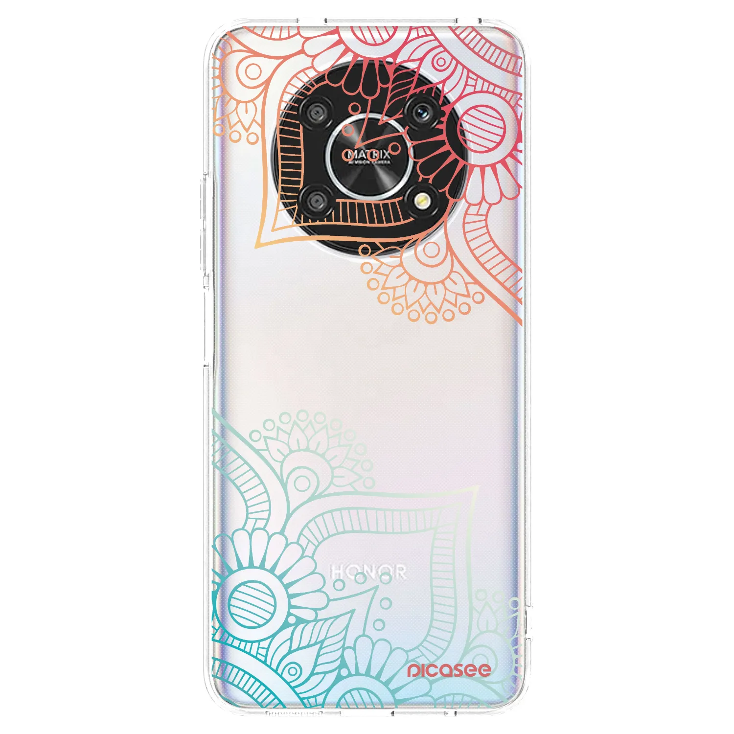 Picasee διαφανής θήκη σιλικόνης Honor Magic4 Lite 5G - Flowers pattern