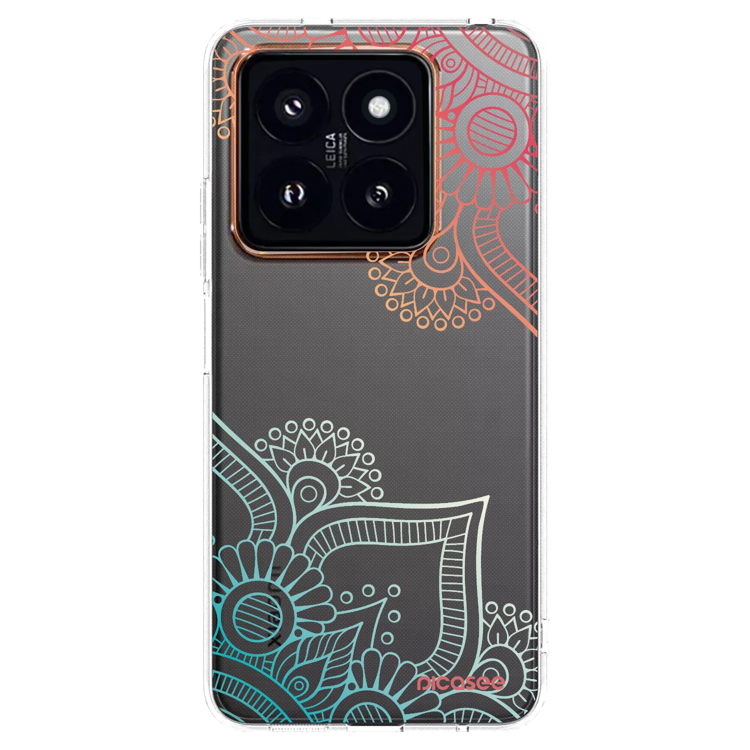 Picasee διαφανής θήκη σιλικόνης Xiaomi 14 Pro - Flowers pattern