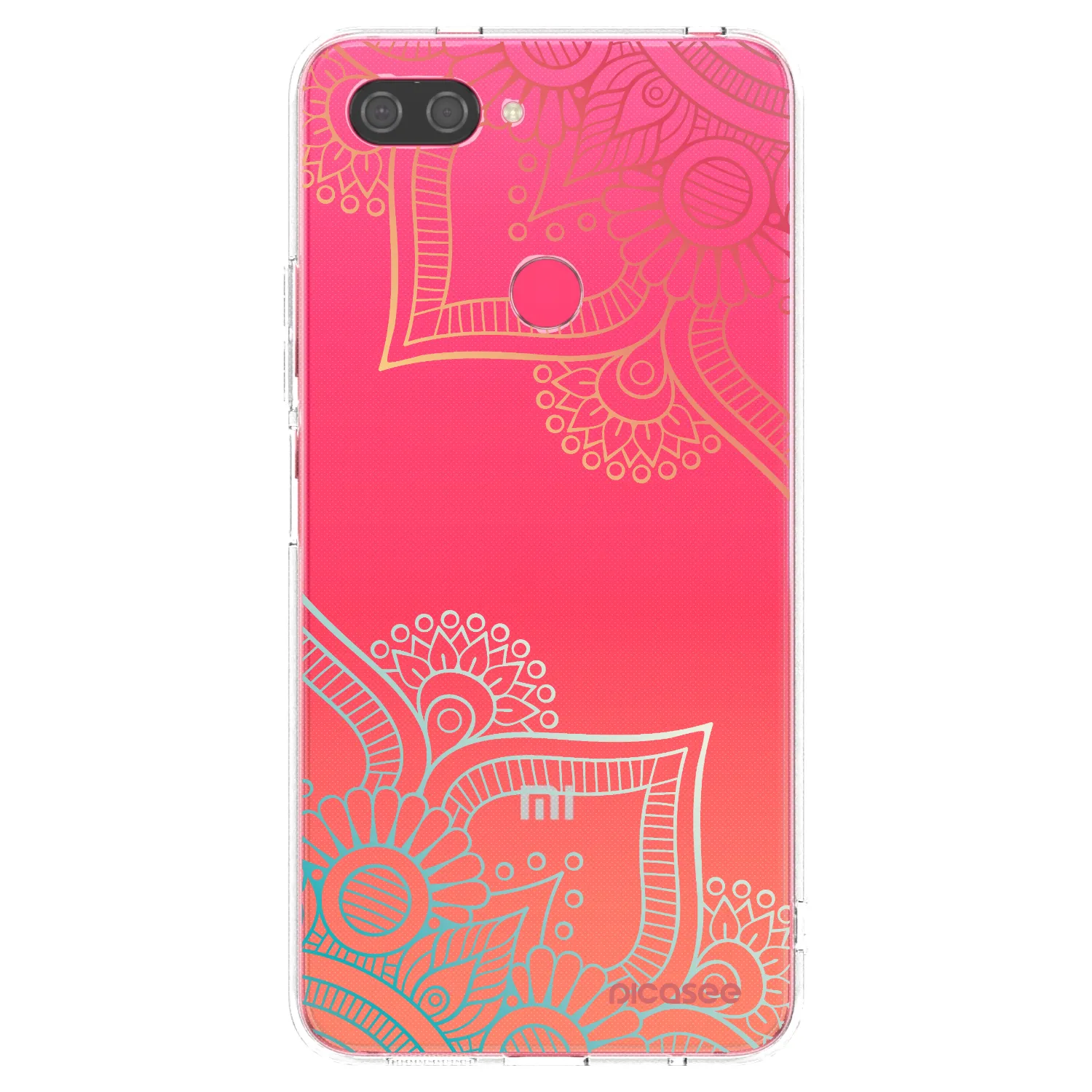 Picasee διαφανής θήκη σιλικόνης Xiaomi Mi 8 Lite - Flowers pattern