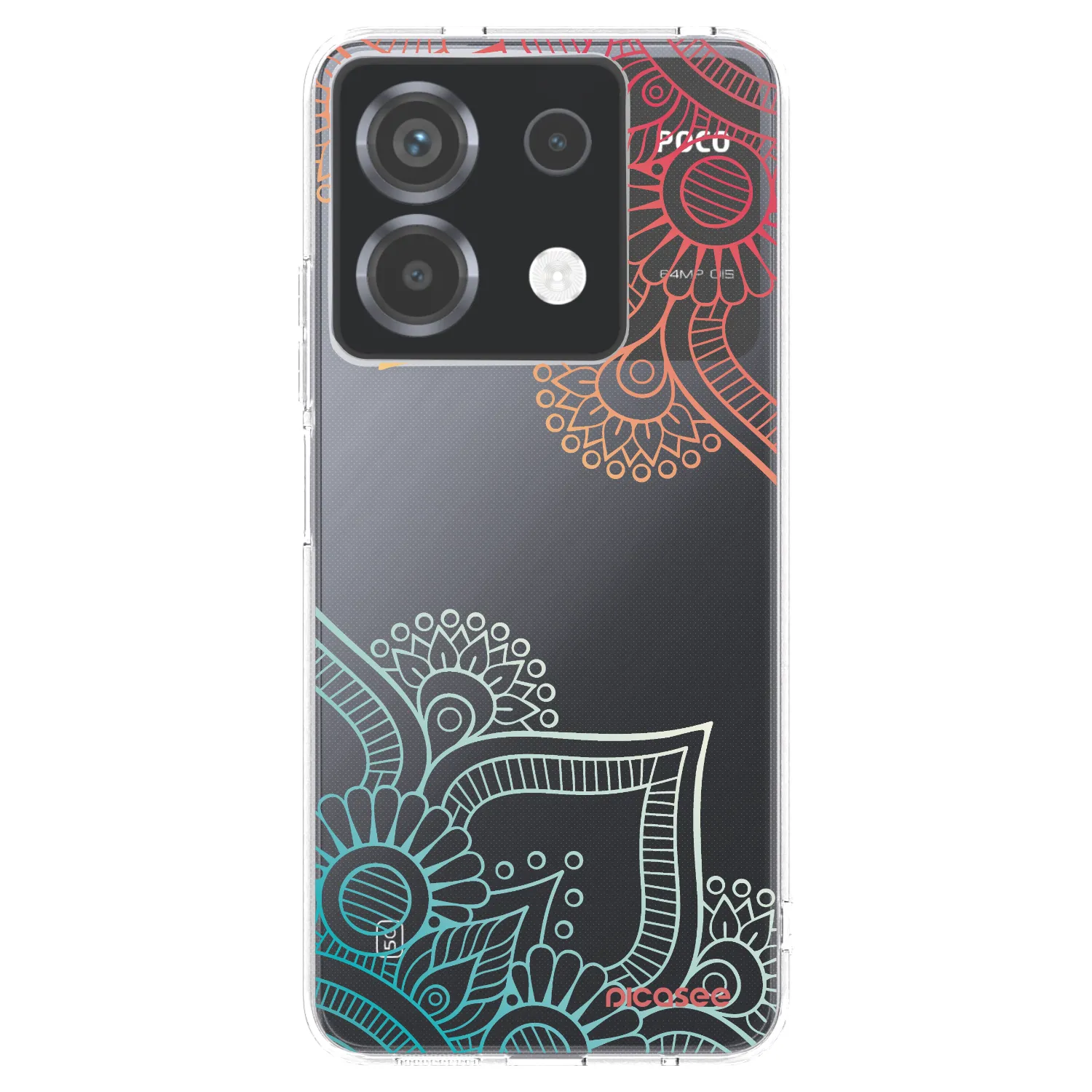Picasee διαφανής θήκη σιλικόνης Xiaomi Poco X6 - Flowers pattern