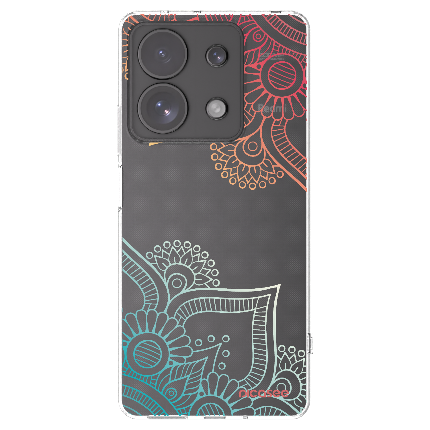 Picasee διαφανής θήκη σιλικόνης Xiaomi Redmi Note 13 Pro 4G - Flowers pattern