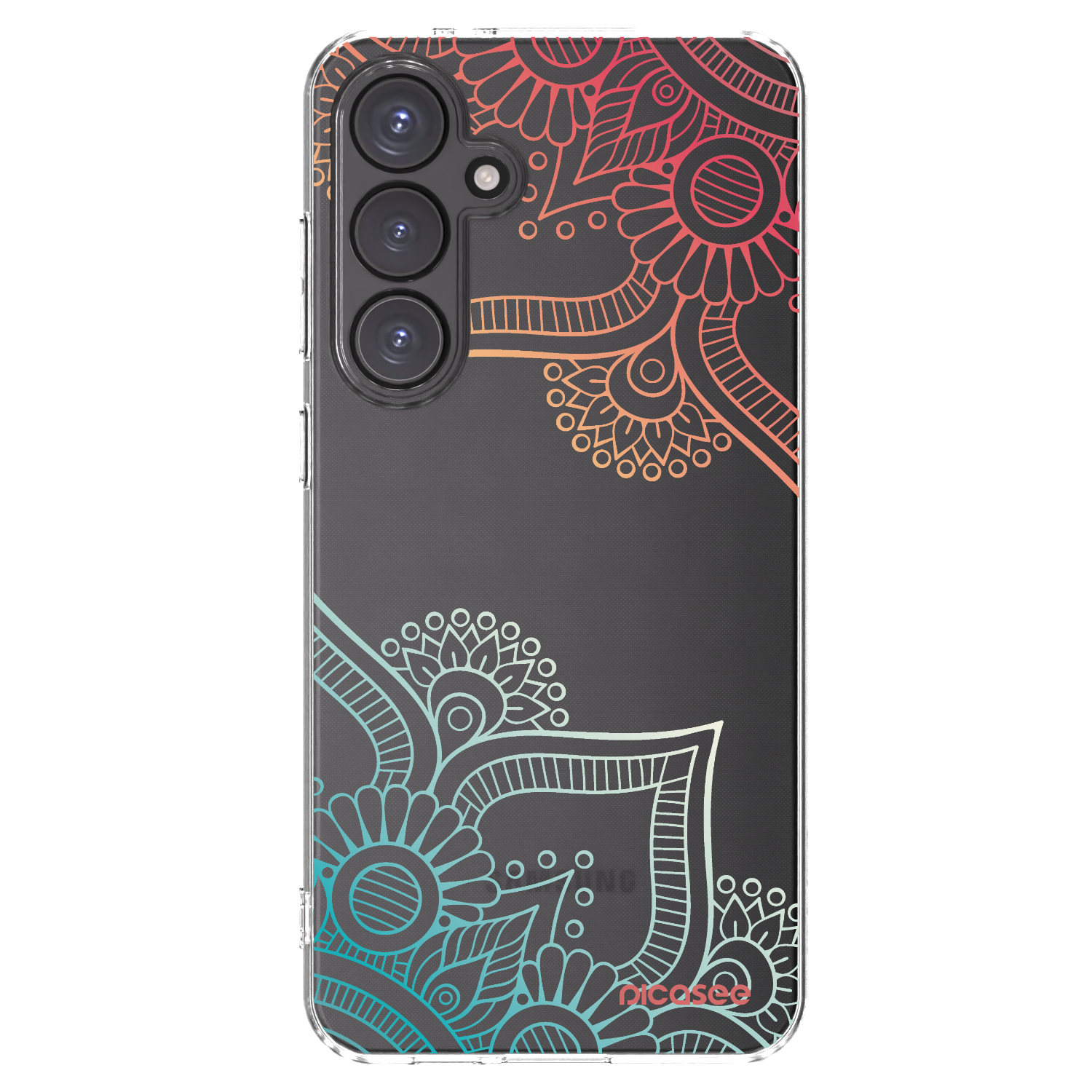 Picasee διαφανής θήκη σιλικόνης Samsung Galaxy S24 FE S721B - Flowers pattern