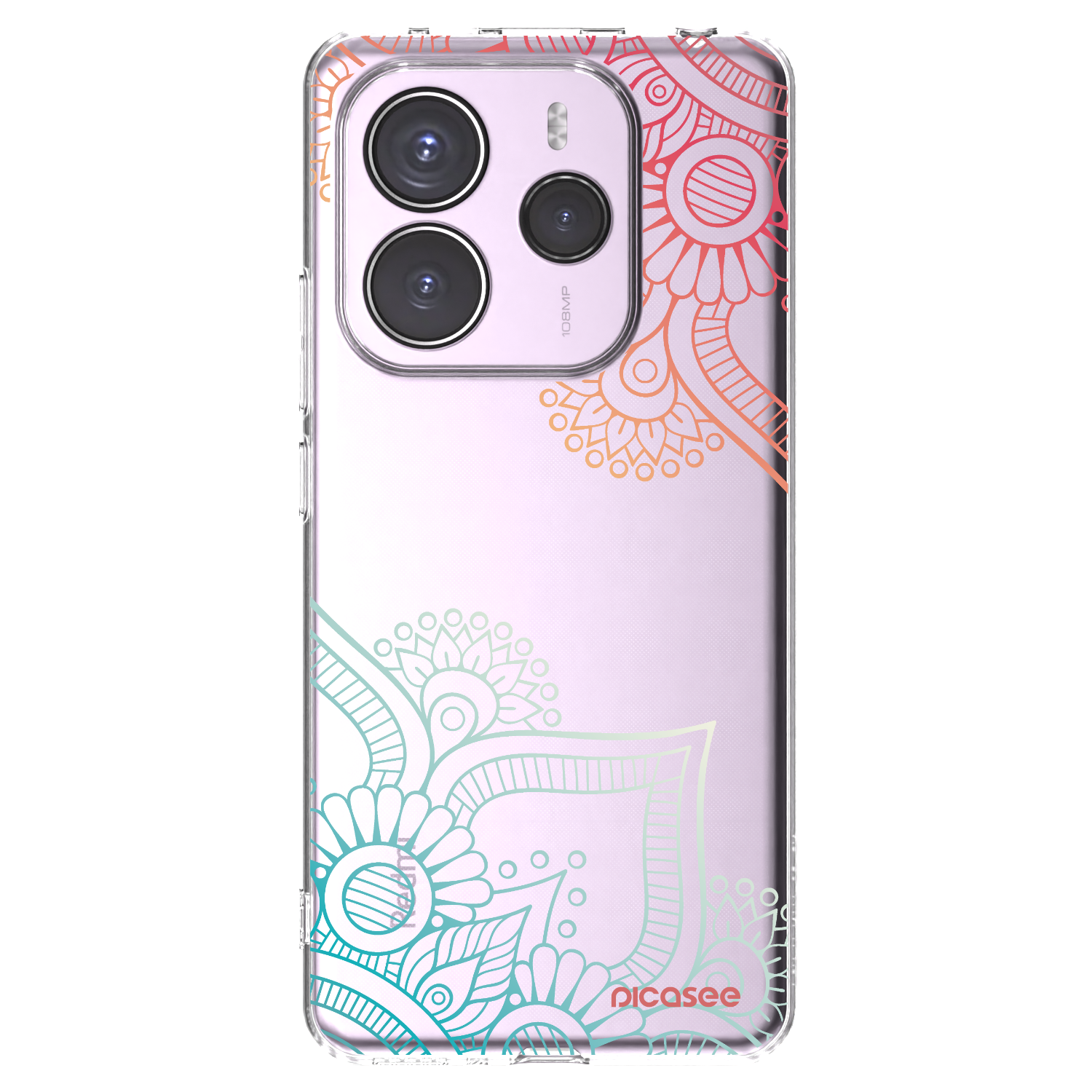 Picasee διαφανής θήκη σιλικόνης Xiaomi Redmi Note 14 5G - Flowers pattern