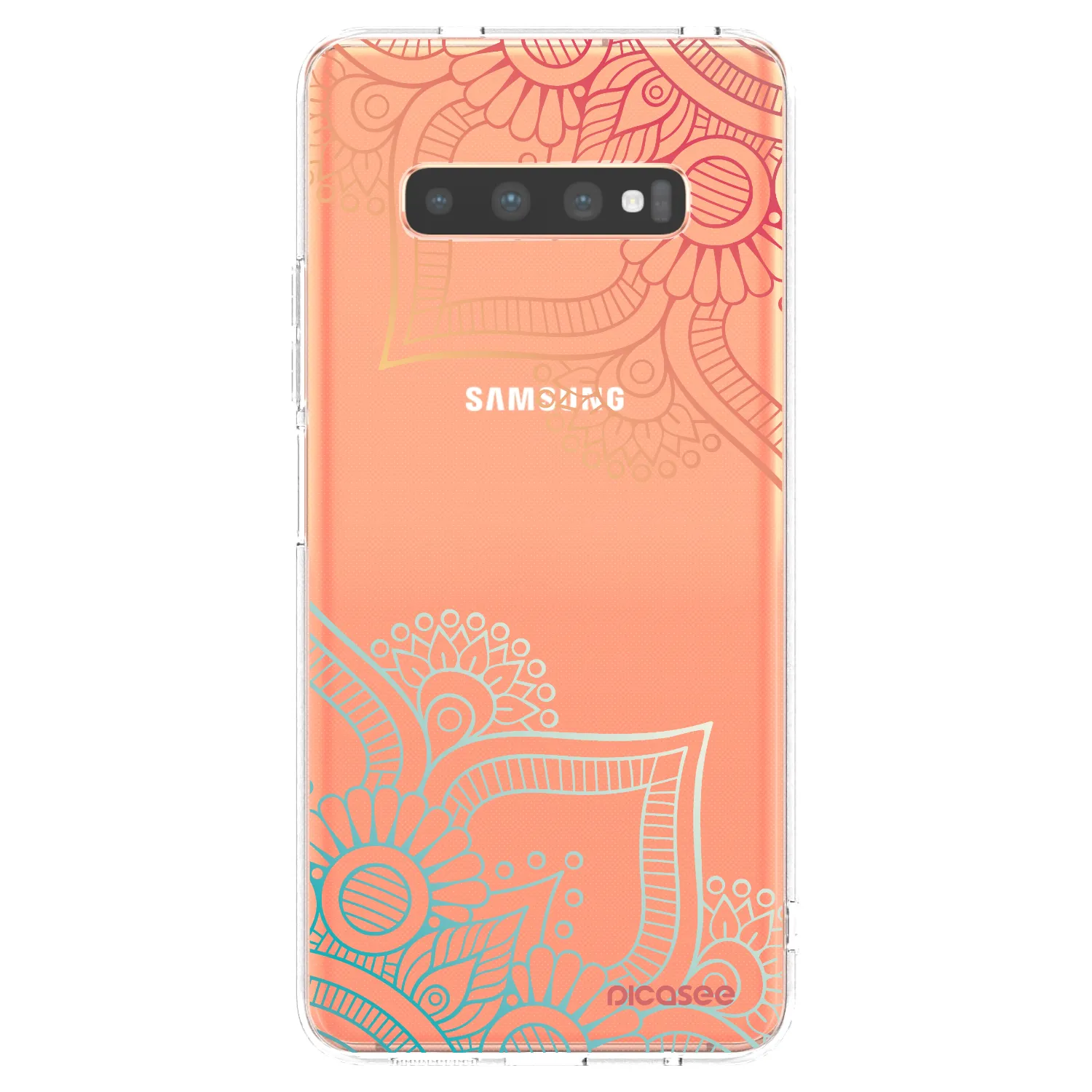 Picasee διαφανής θήκη σιλικόνης Samsung Galaxy S10 Plus G975 - Flowers pattern