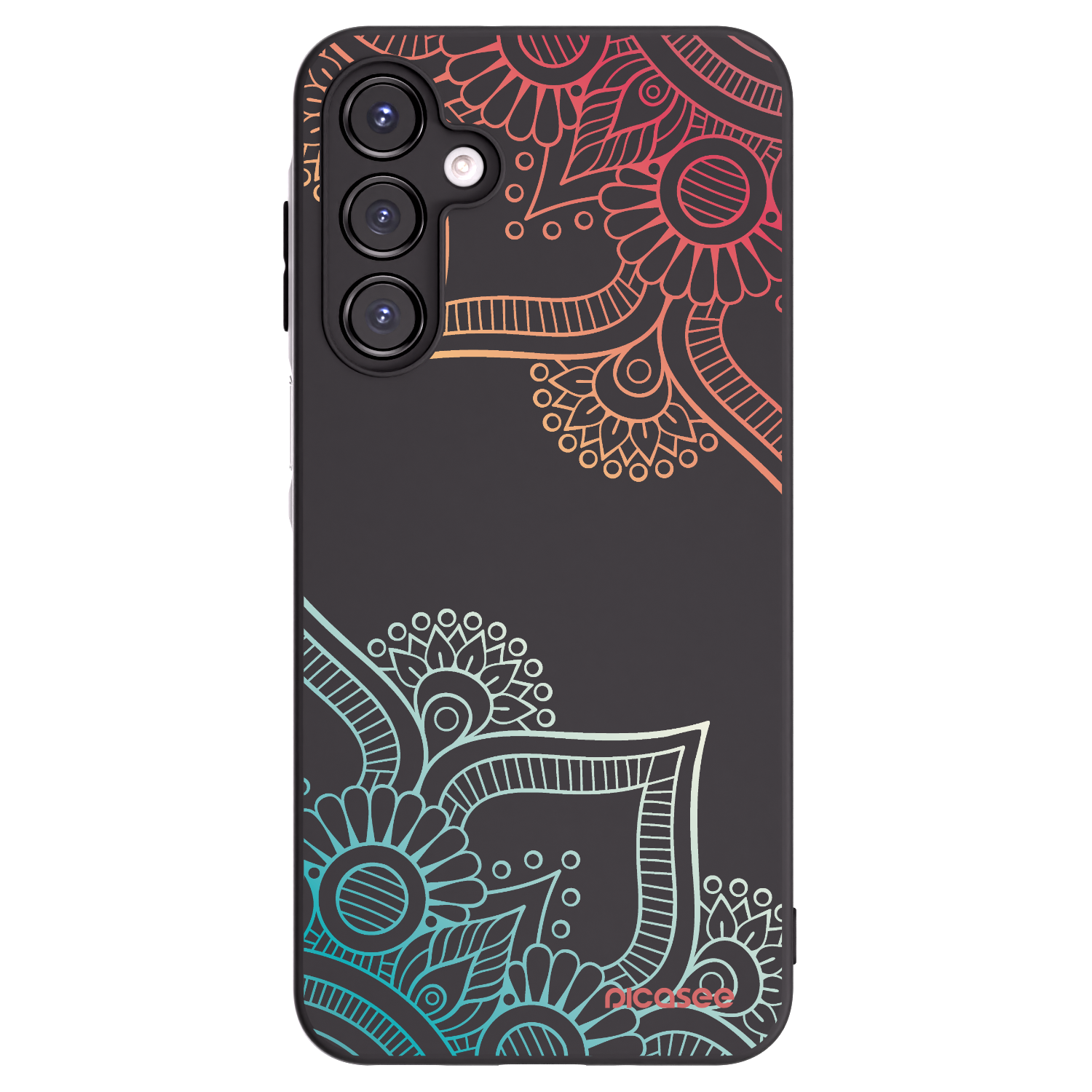 Picasee Μαύρη θήκη σιλικόνης για Samsung Galaxy A16 5G - Flowers pattern