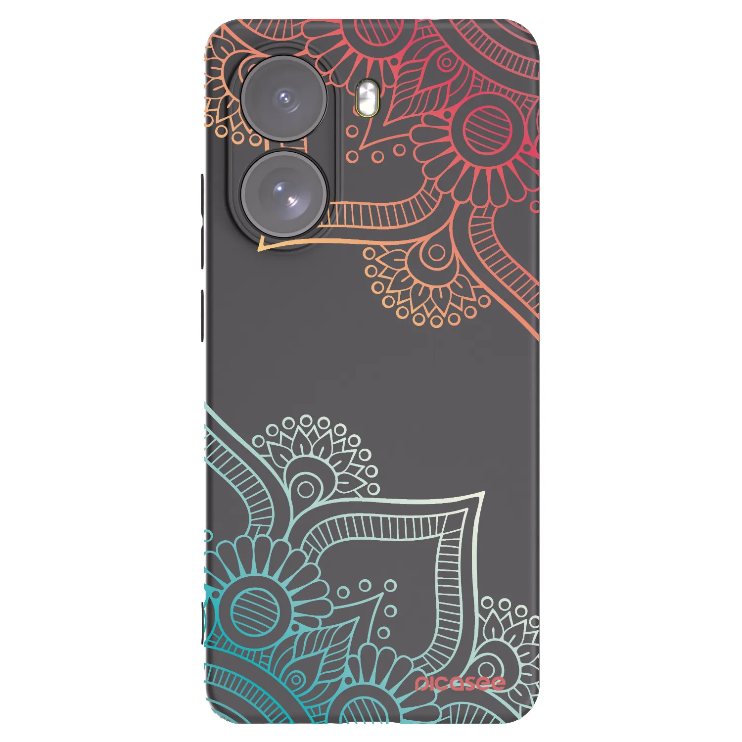 Picasee Μαύρη θήκη σιλικόνης για Xiaomi Poco X7 - Flowers pattern