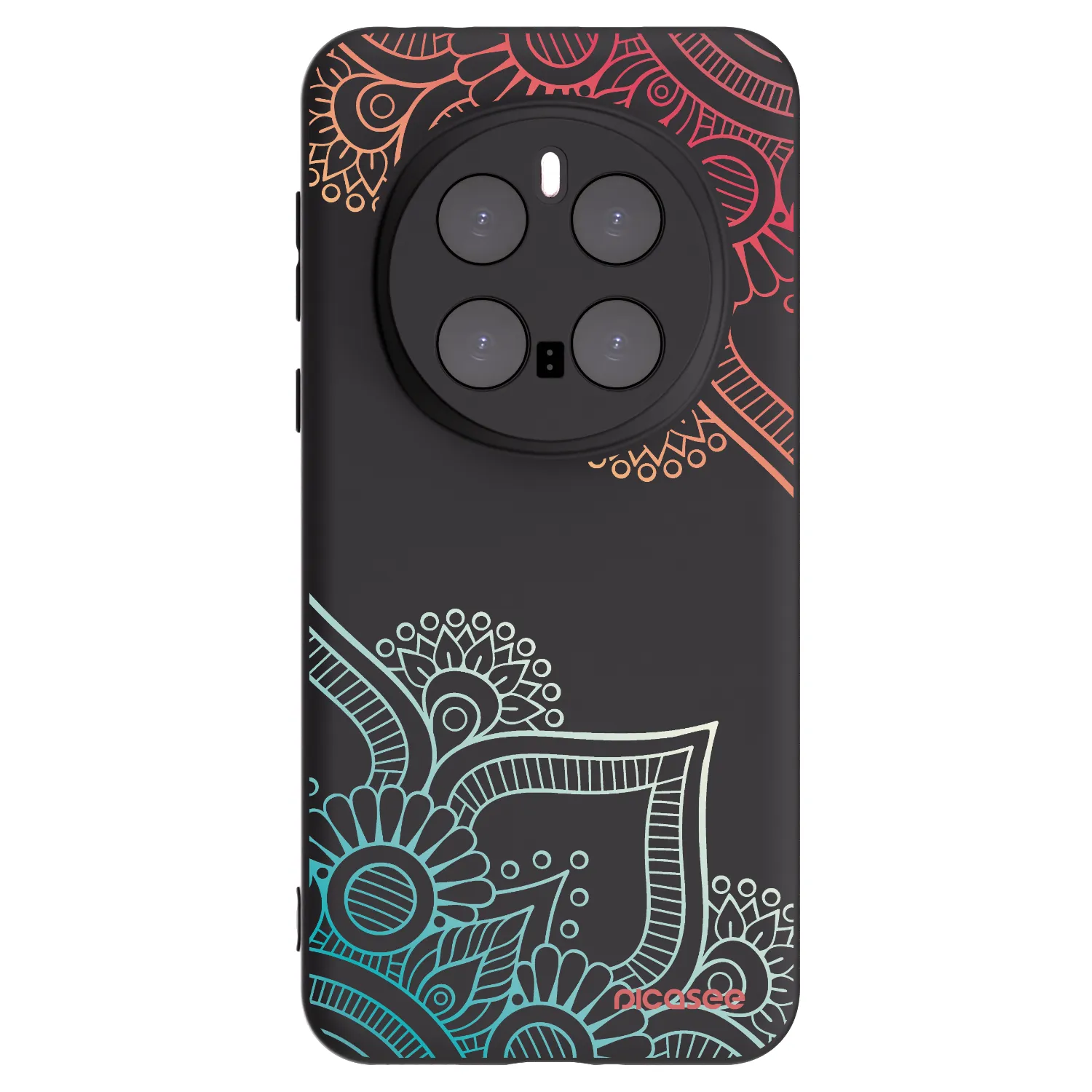 Picasee Μαύρη θήκη σιλικόνης για Honor Magic7 Pro 5G - Flowers pattern