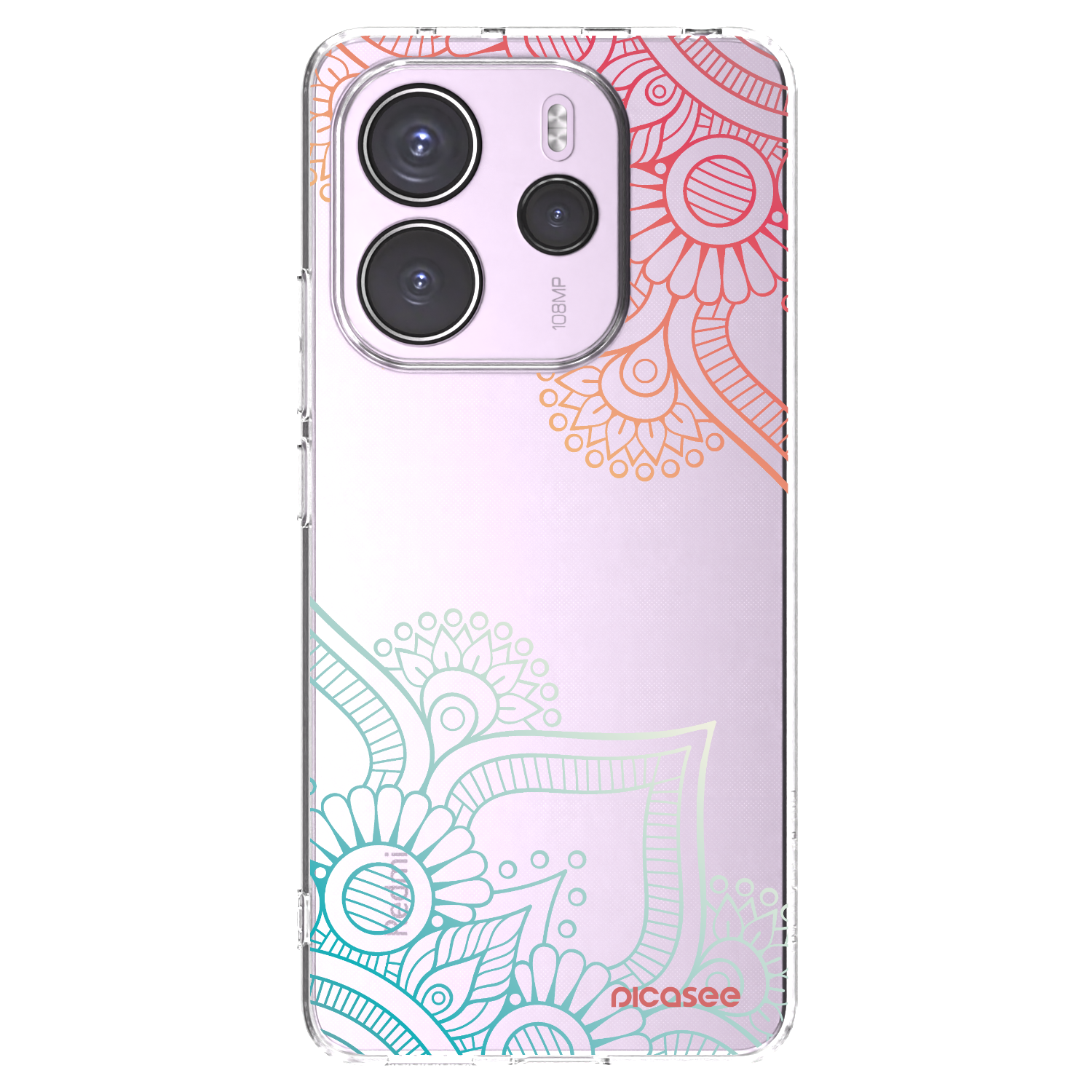 Picasee διαφανής θήκη σιλικόνης Xiaomi Redmi Note 14 4G - Flowers pattern