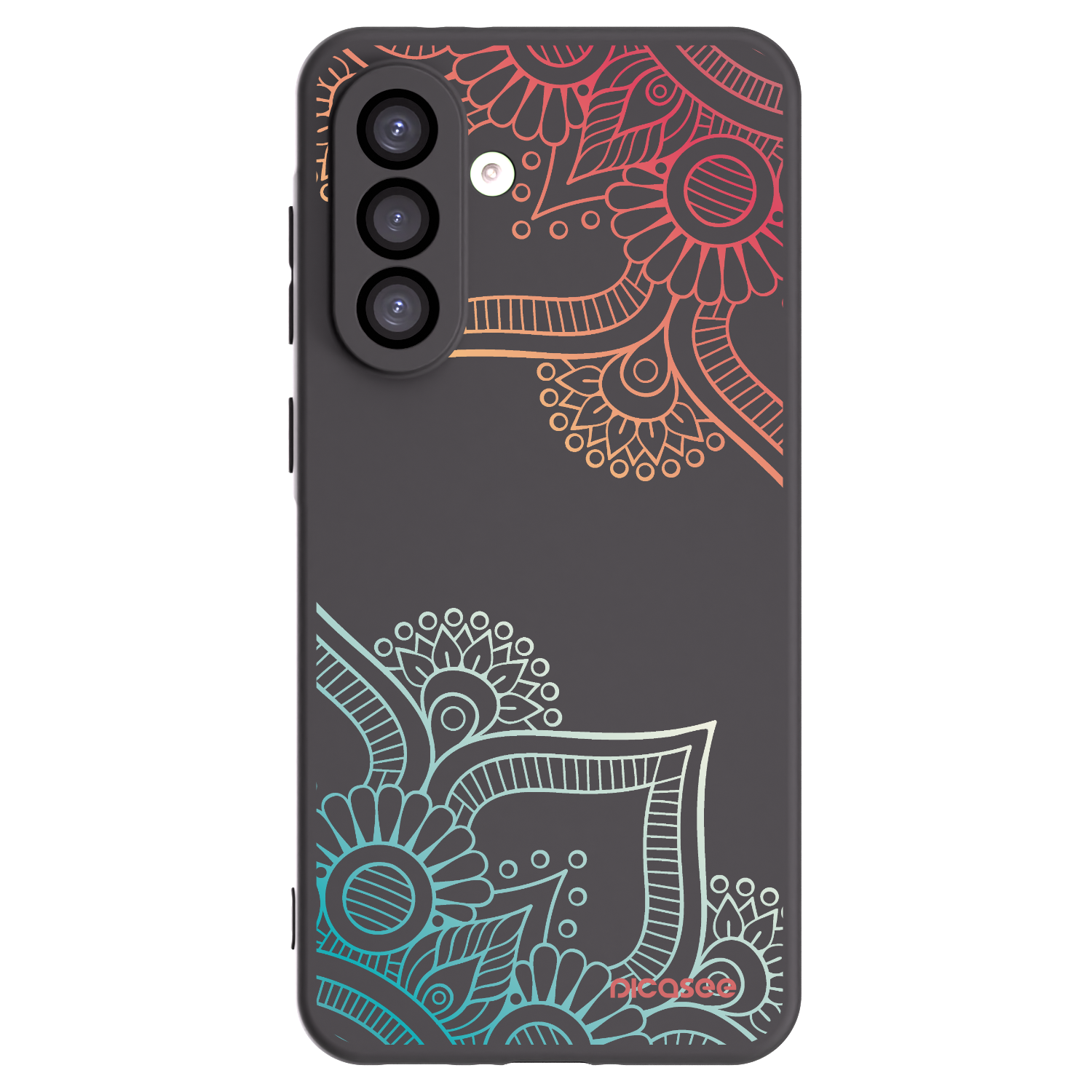 Picasee Μαύρη θήκη σιλικόνης για Samsung Galaxy A26 5G A266B - Flowers pattern
