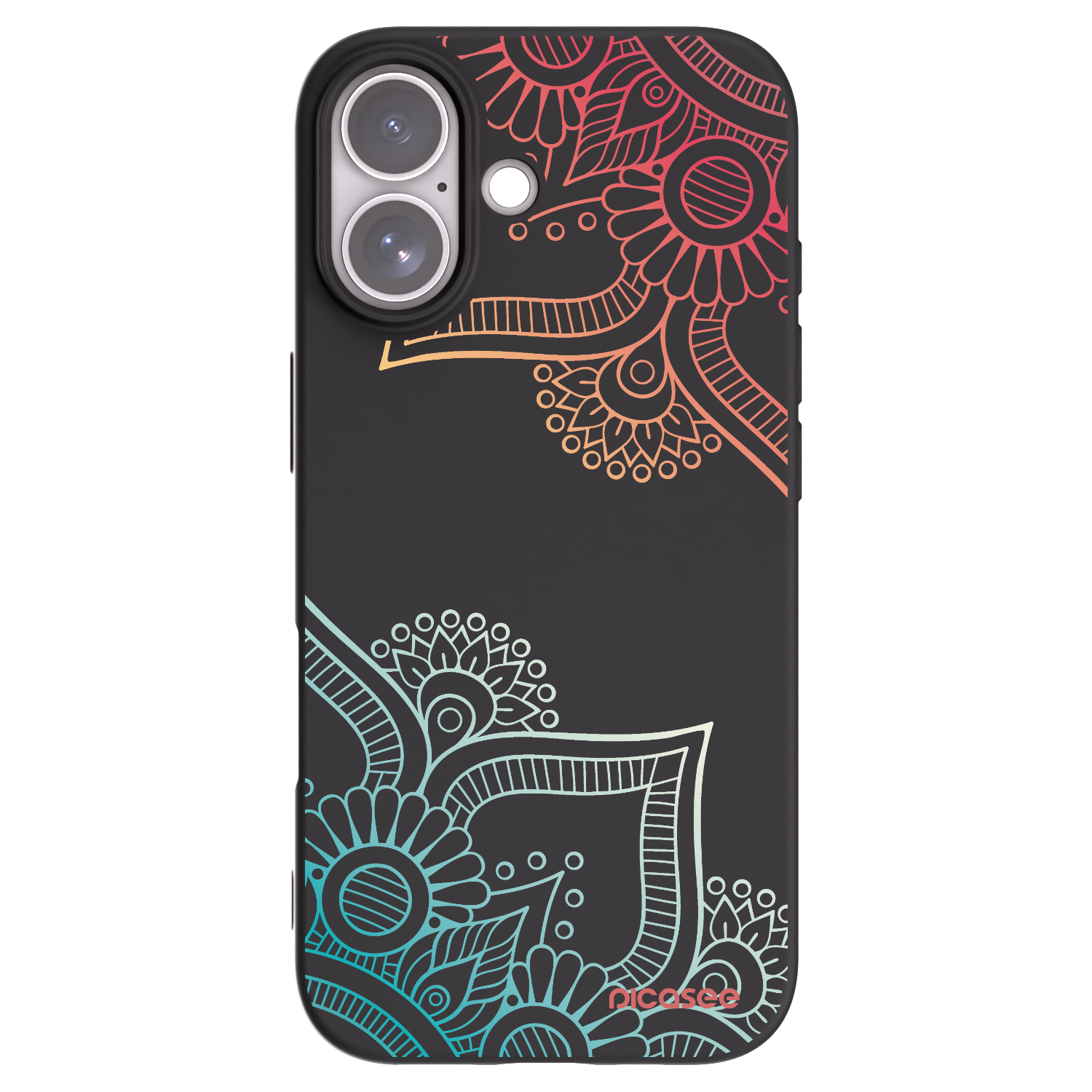 Picasee Μαύρη θήκη σιλικόνης για Apple iPhone 17 - Flowers pattern
