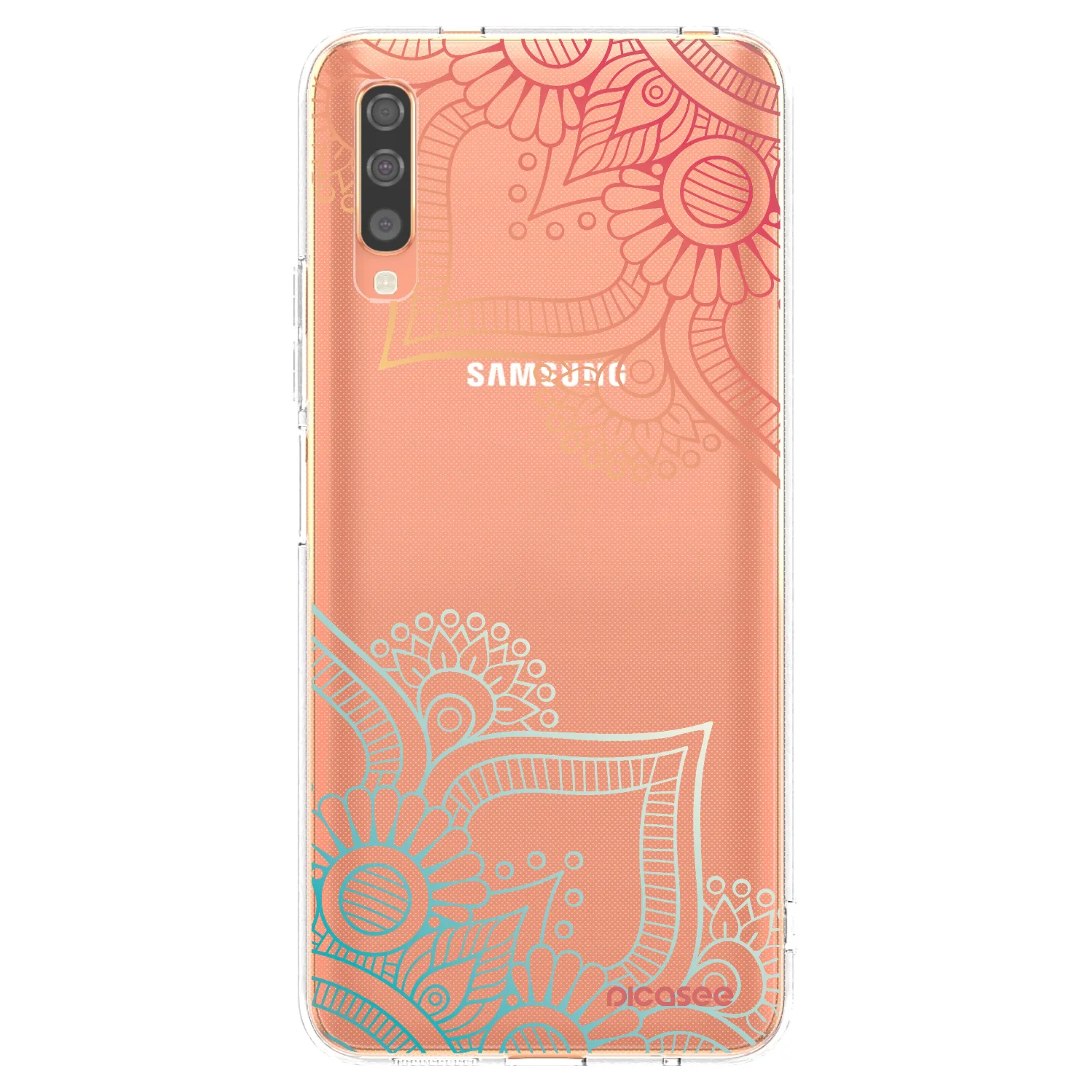 Picasee διαφανής θήκη σιλικόνης Samsung Galaxy A70 A705F - Flowers pattern