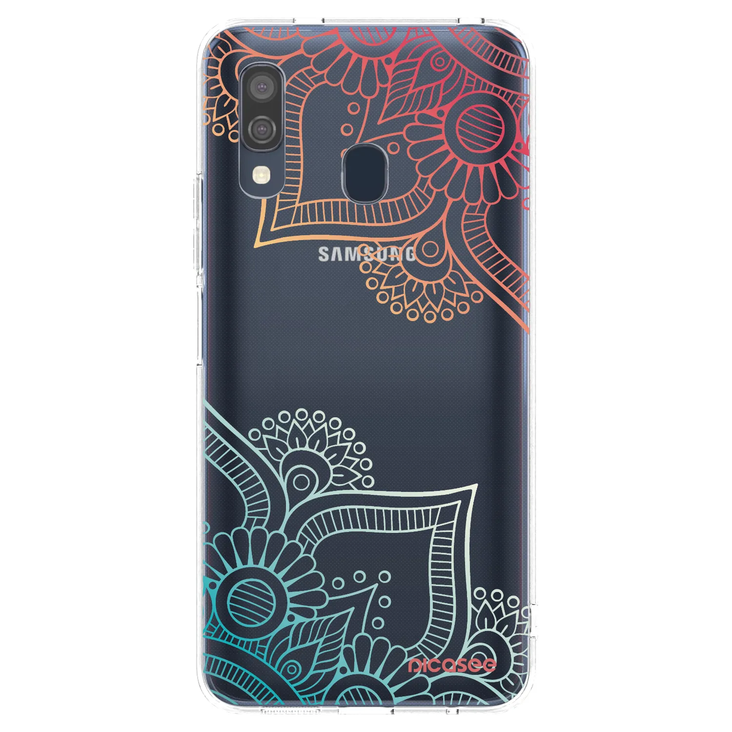 Picasee διαφανής θήκη σιλικόνης Samsung Galaxy A40 A405F - Flowers pattern