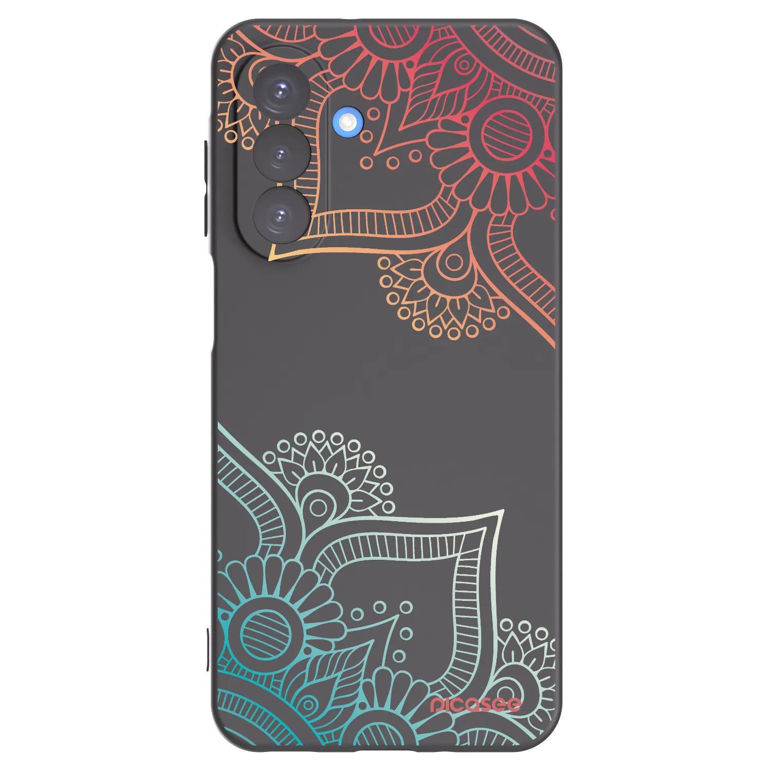 Picasee Μαύρη θήκη σιλικόνης για Samsung Galaxy A17 5G - Flowers pattern