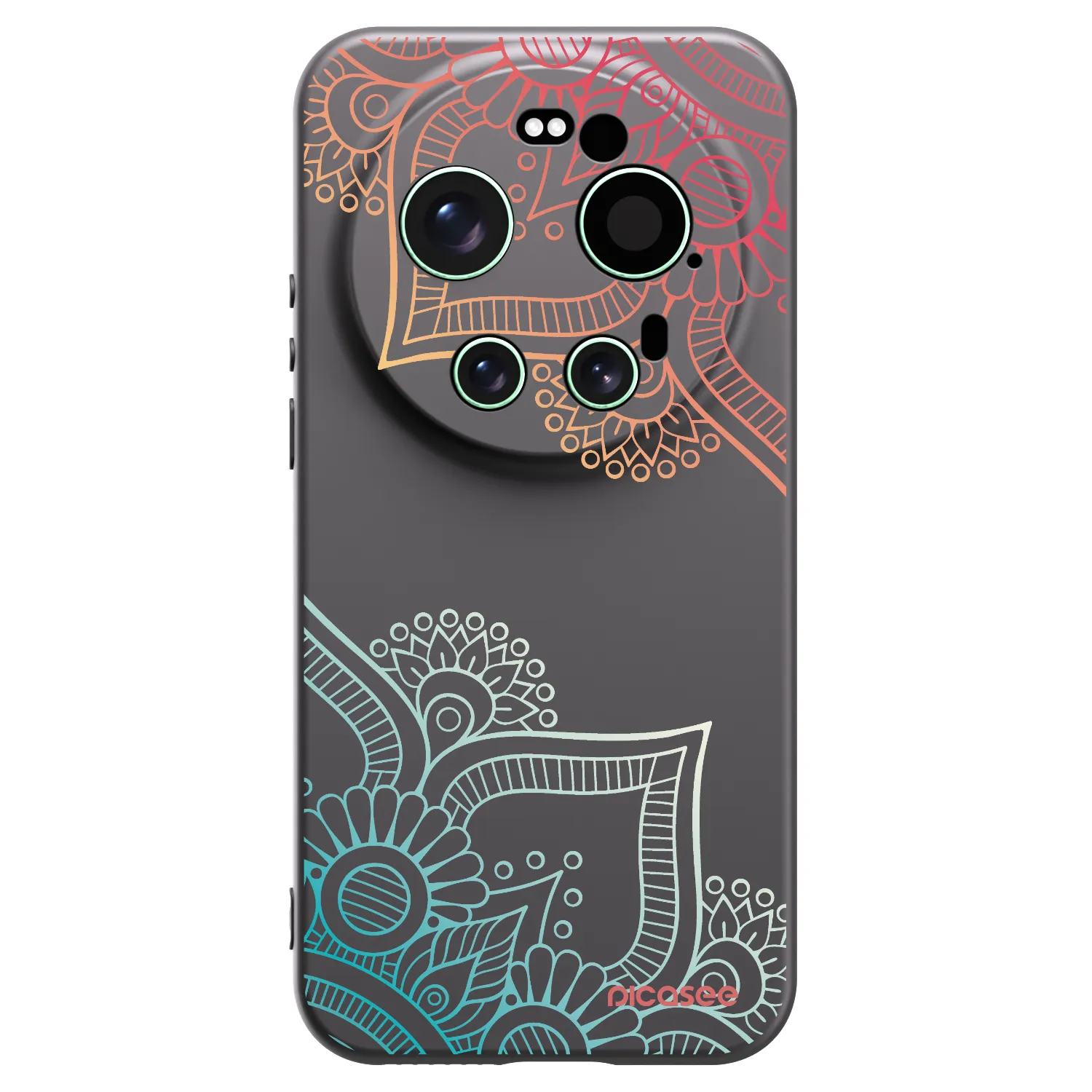 Picasee Μαύρη θήκη σιλικόνης για Xiaomi 17 Ultra - Flowers pattern