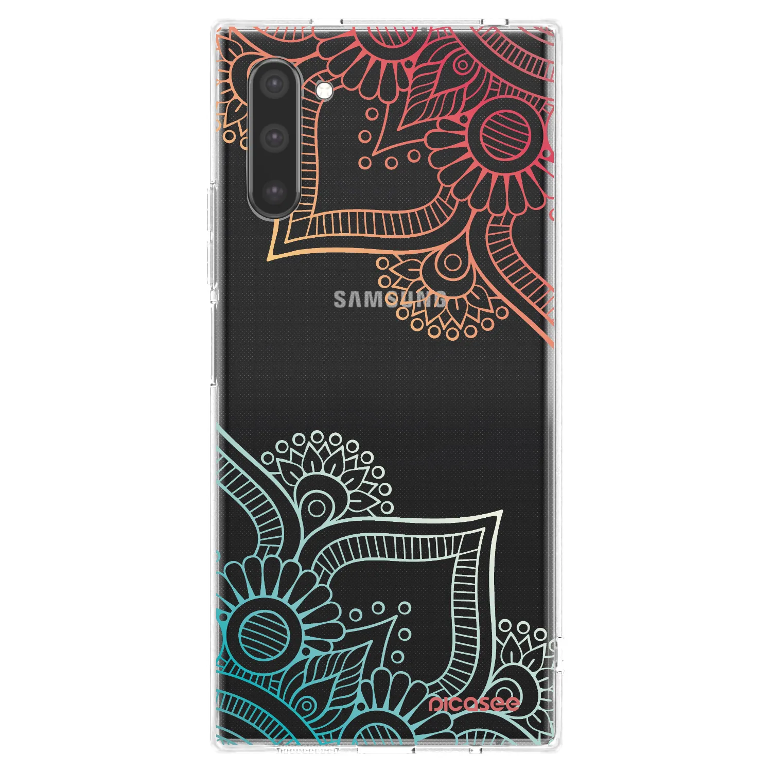 Picasee διαφανής θήκη σιλικόνης Samsung Galaxy Note 10 N970F - Flowers pattern