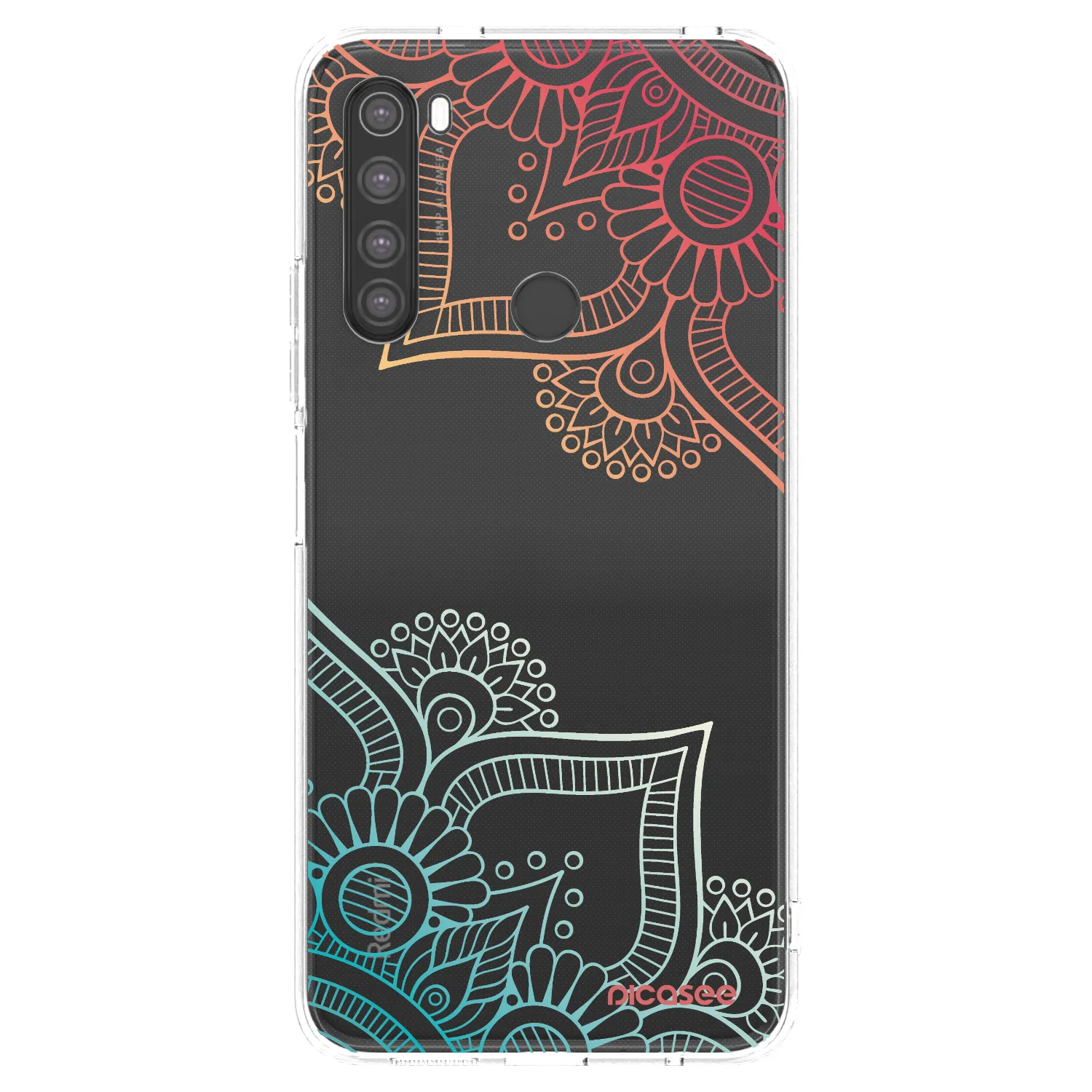 Picasee διαφανής θήκη σιλικόνης Xiaomi Redmi Note 8 - Flowers pattern