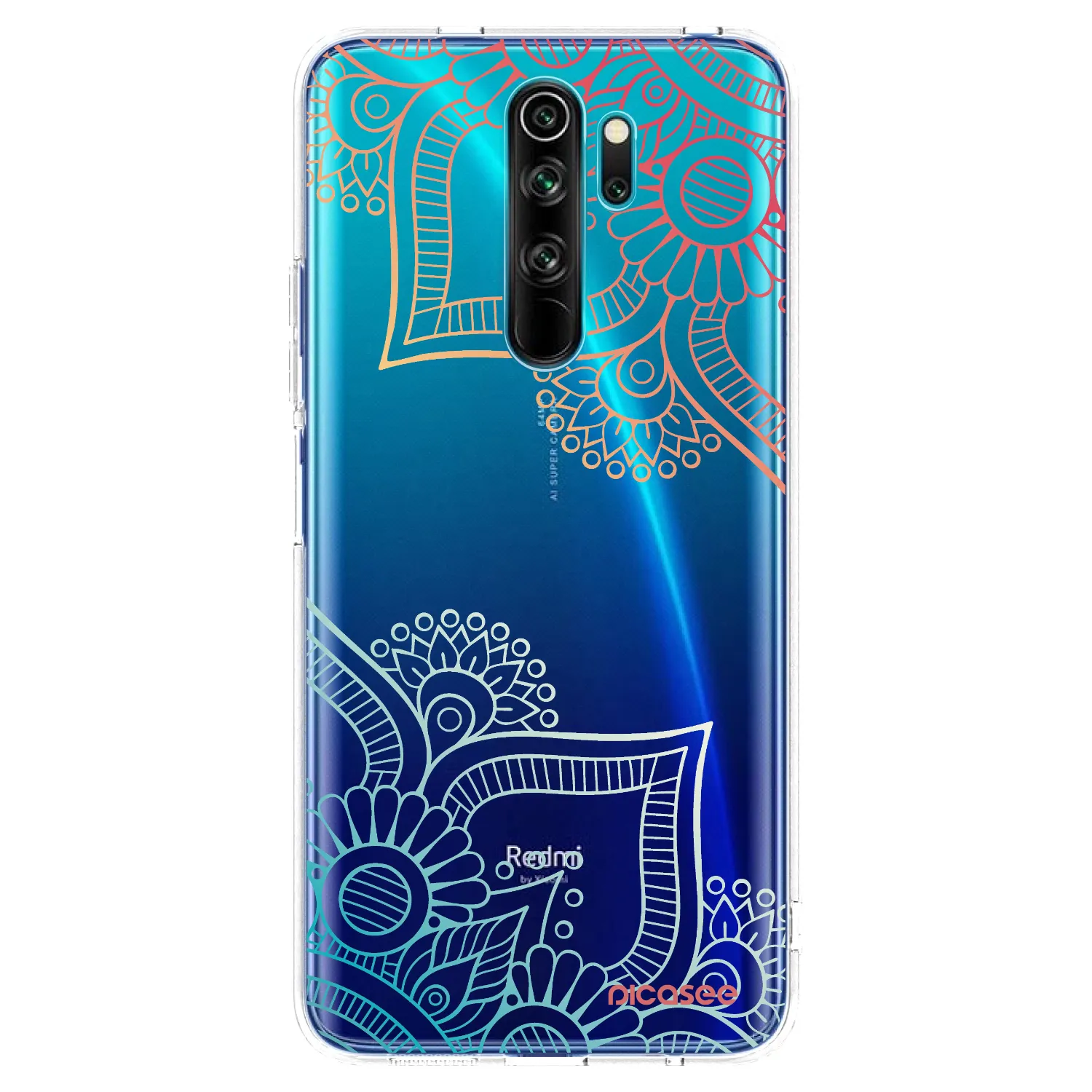 Picasee διαφανής θήκη σιλικόνης Xiaomi Redmi Note 8 Pro - Flowers pattern