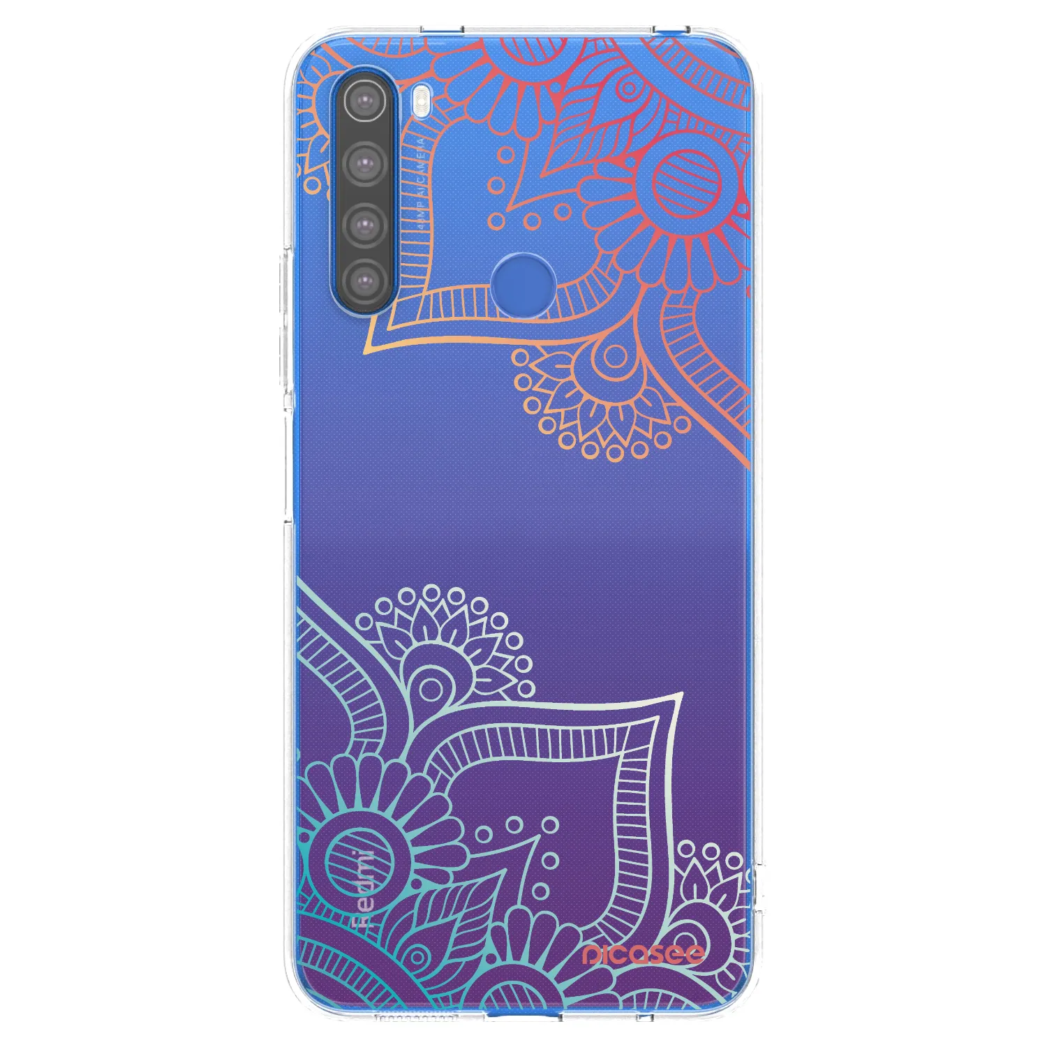 Picasee διαφανής θήκη σιλικόνης Xiaomi Redmi Note 8T - Flowers pattern