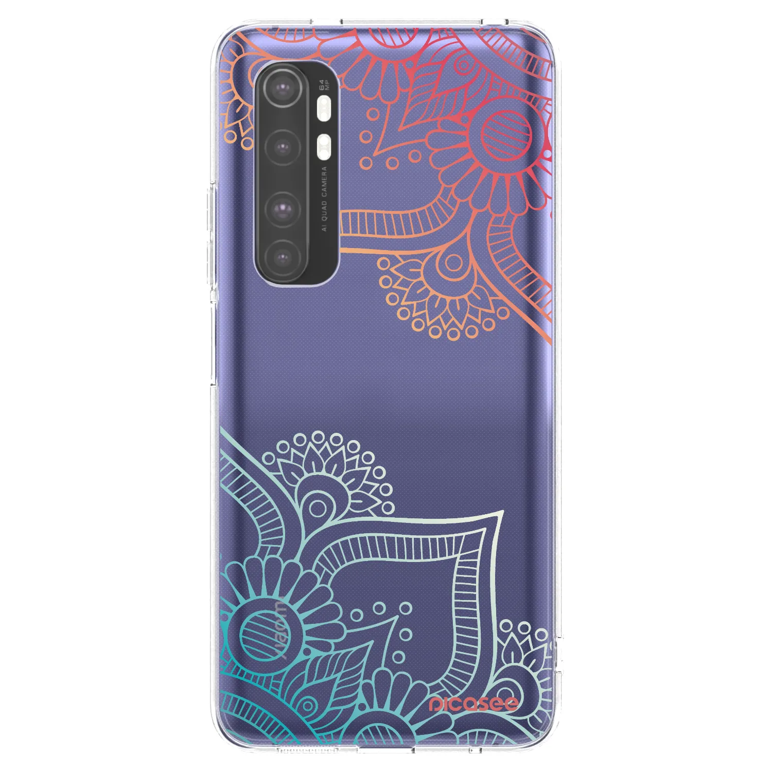 Picasee διαφανής θήκη σιλικόνης Xiaomi Mi Note 10 Lite - Flowers pattern