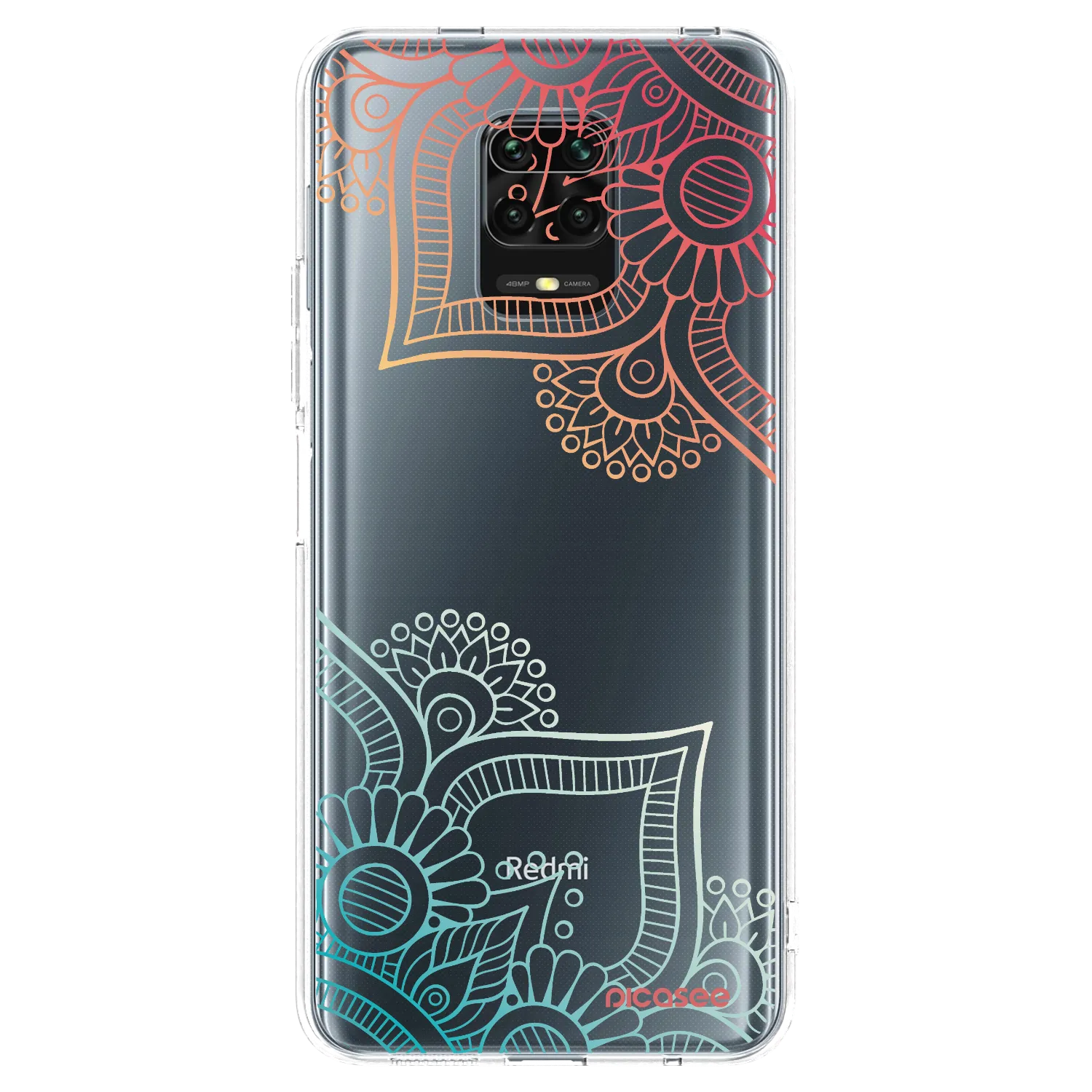 Picasee διαφανής θήκη σιλικόνης Xiaomi Redmi Note 9S - Flowers pattern