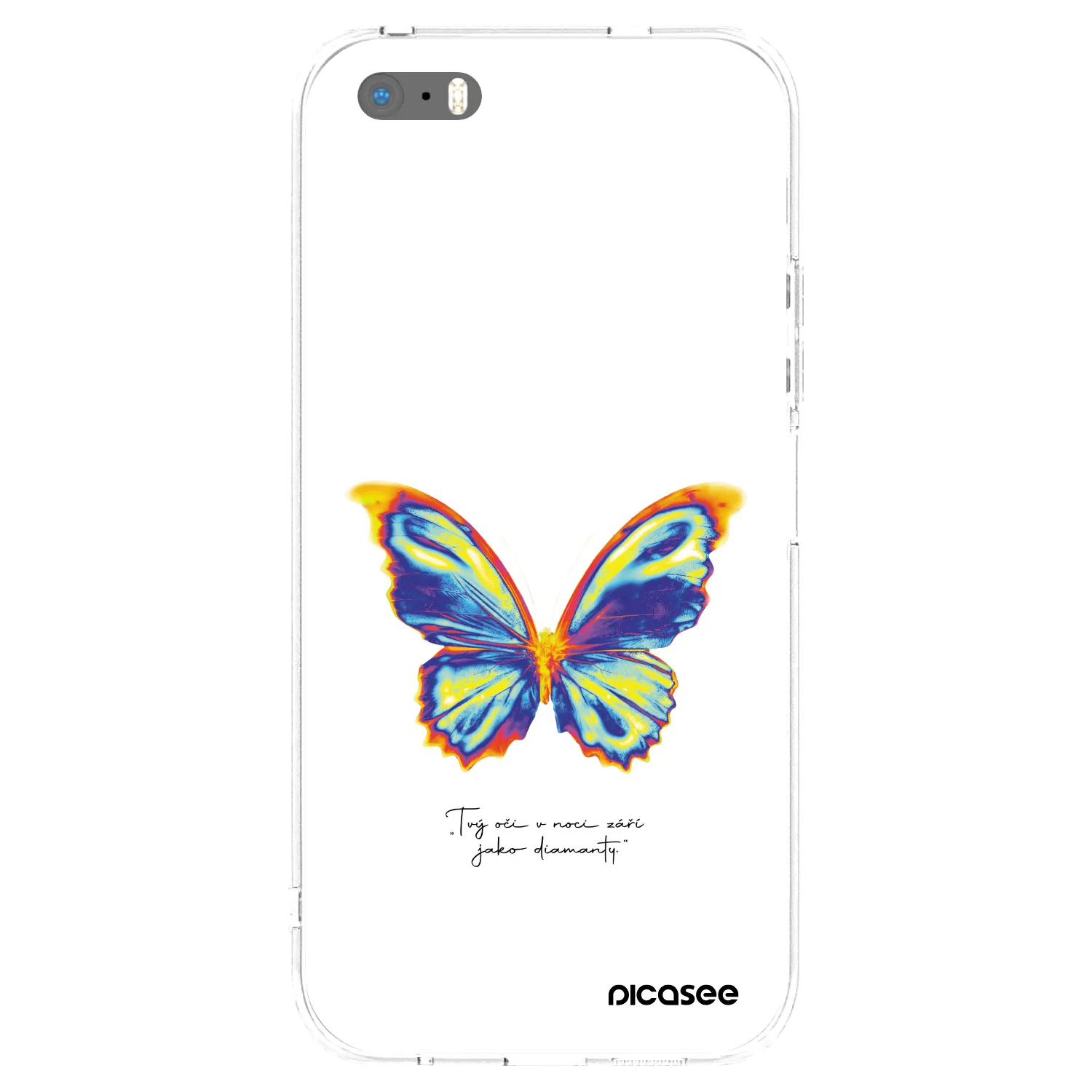 Picasee διαφανής θήκη σιλικόνης Apple iPhone 5/5S/SE - Diamanty White