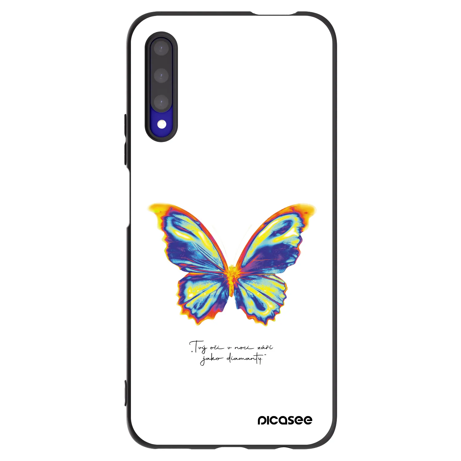 Picasee Μαύρη θήκη σιλικόνης για Honor 9X Pro - Diamanty White