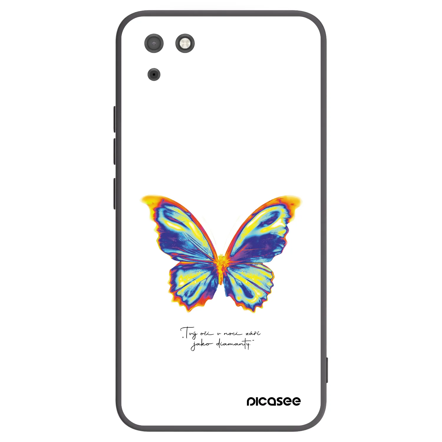 Picasee Μαύρη θήκη σιλικόνης για Huawei Y5P - Diamanty White
