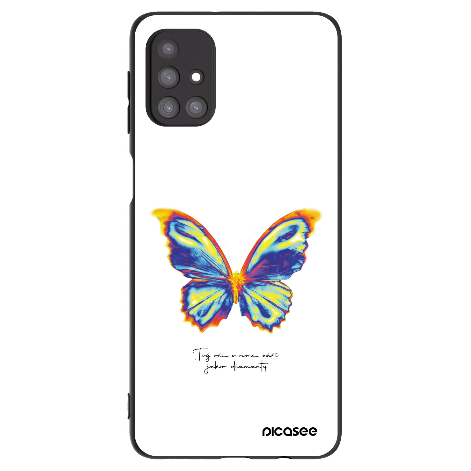 Picasee Μαύρη θήκη σιλικόνης για Samsung Galaxy M31s - Diamanty White