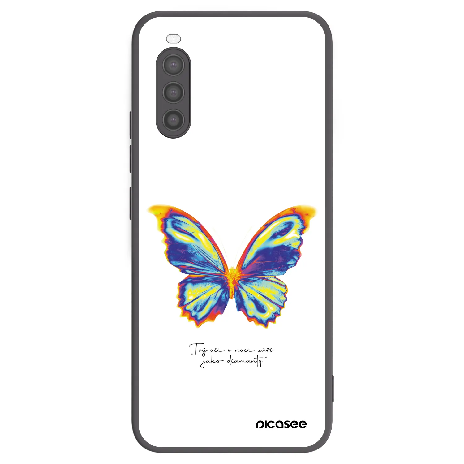 Picasee Μαύρη θήκη σιλικόνης για Sony Xperia 10 II - Diamanty White