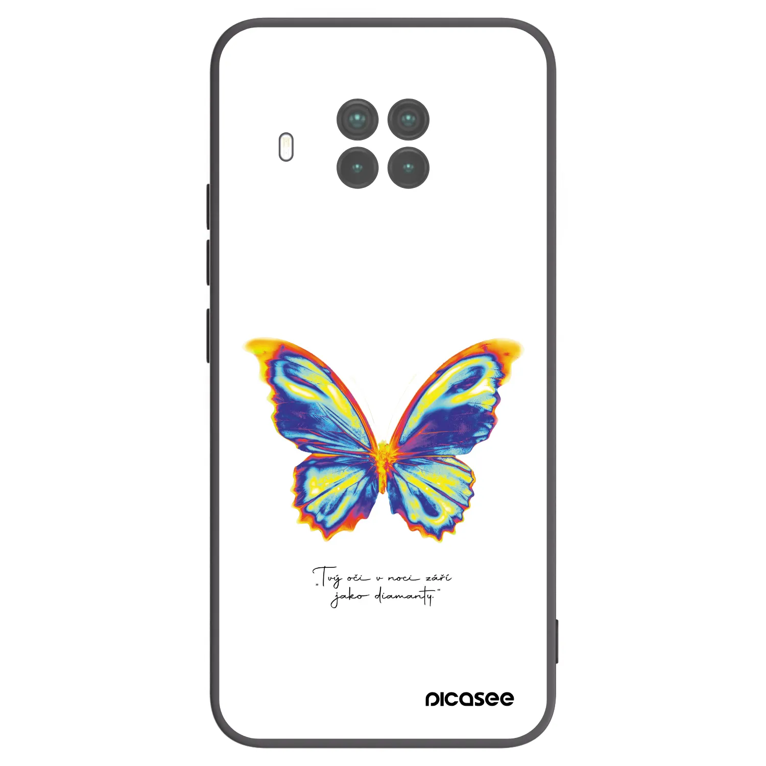 Picasee Μαύρη θήκη σιλικόνης για Xiaomi Mi 10T Lite - Diamanty White