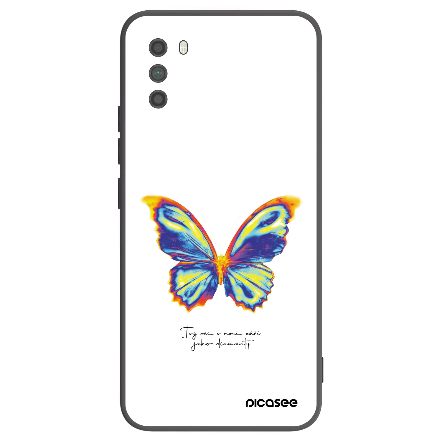 Picasee Μαύρη θήκη σιλικόνης για Xiaomi Poco M3 - Diamanty White