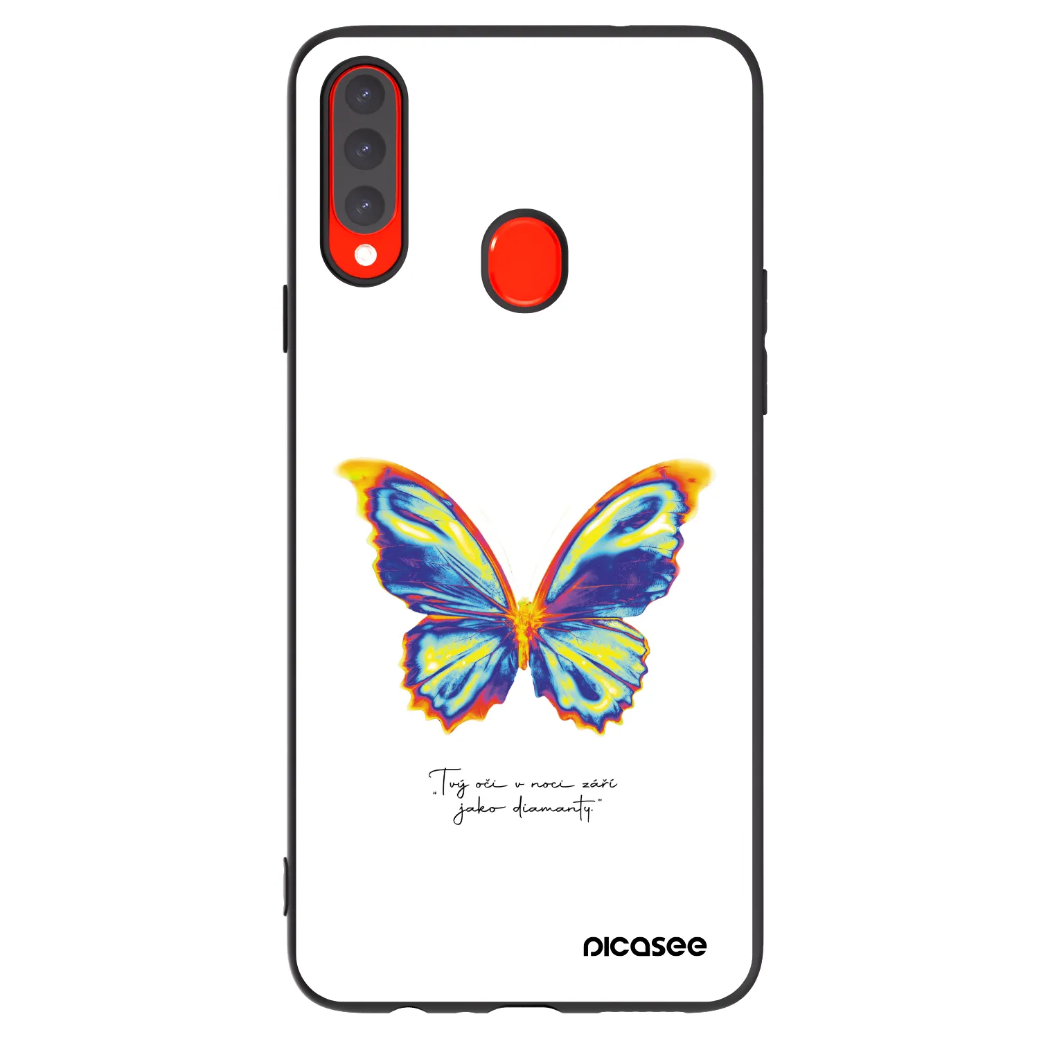 Picasee Μαύρη θήκη σιλικόνης για Samsung Galaxy A20s - Diamanty White