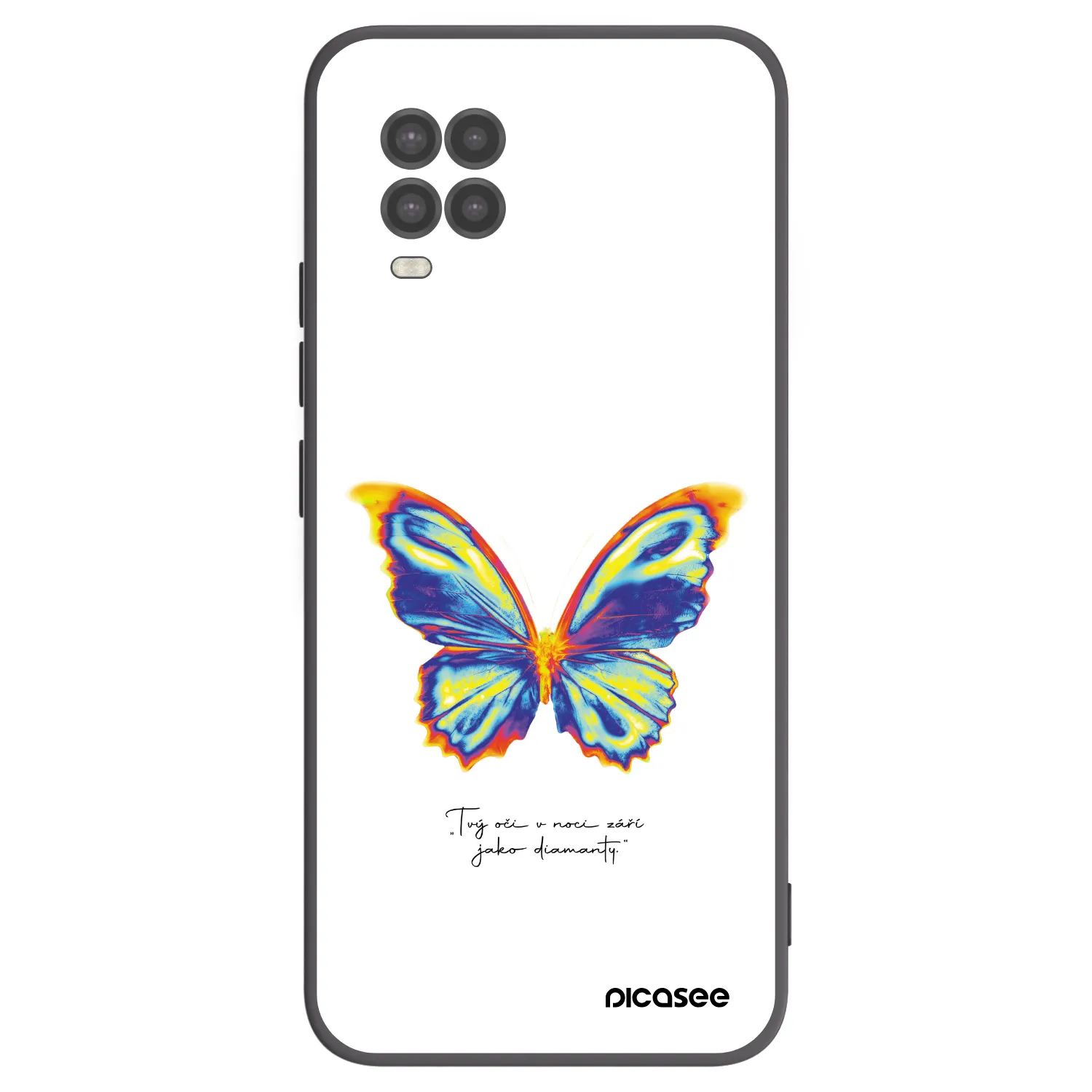 Picasee Μαύρη θήκη σιλικόνης για Xiaomi Mi 10 Lite - Diamanty White