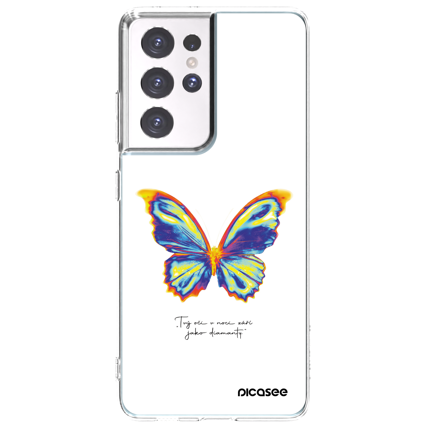 Picasee διαφανής θήκη σιλικόνης Samsung Galaxy S21 Ultra 5G G998B - Diamanty White