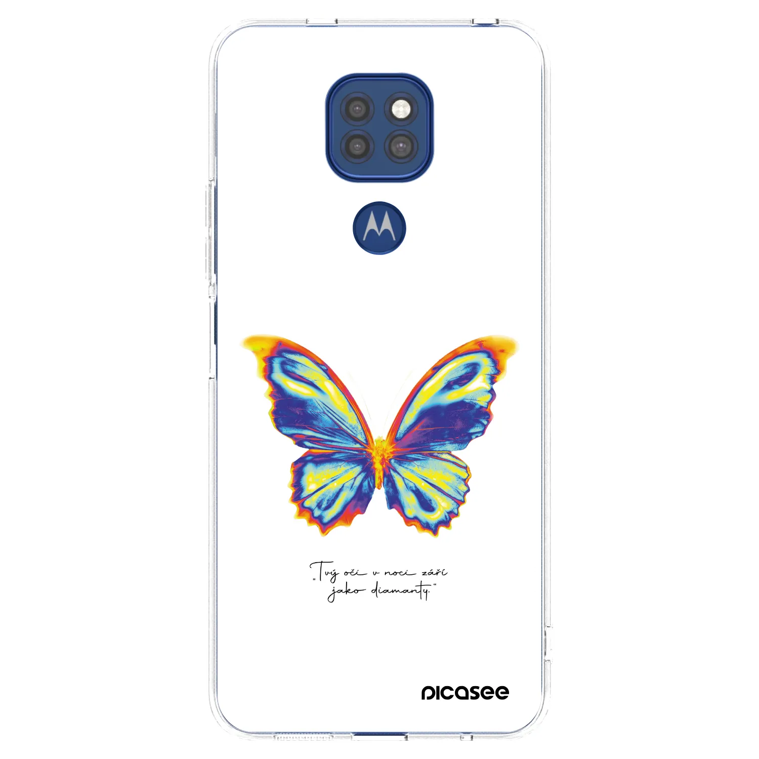 Picasee διαφανής θήκη σιλικόνης Motorola Moto G9 Play - Diamanty White