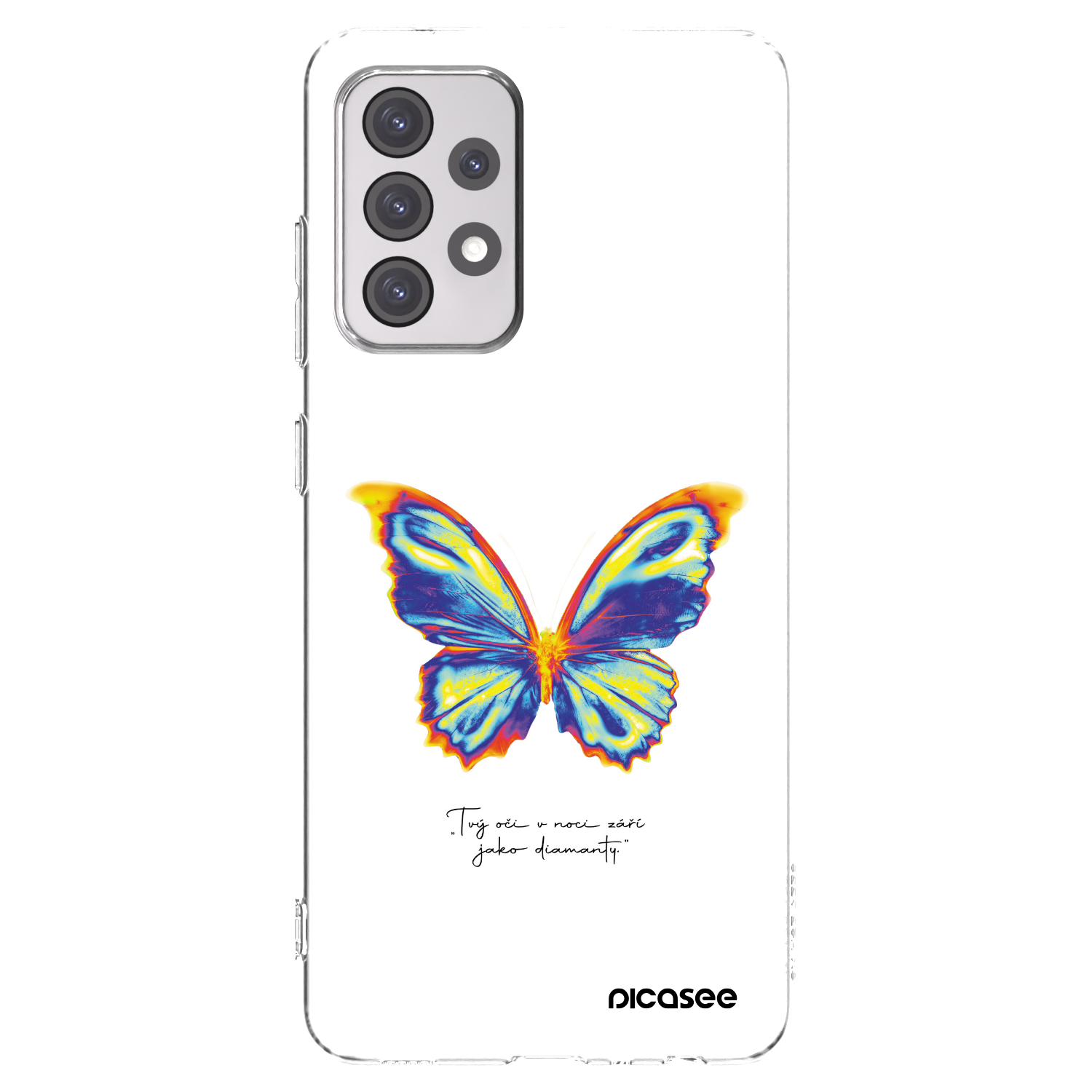 Picasee διαφανής θήκη σιλικόνης Samsung Galaxy A52 5G A525F - Diamanty White