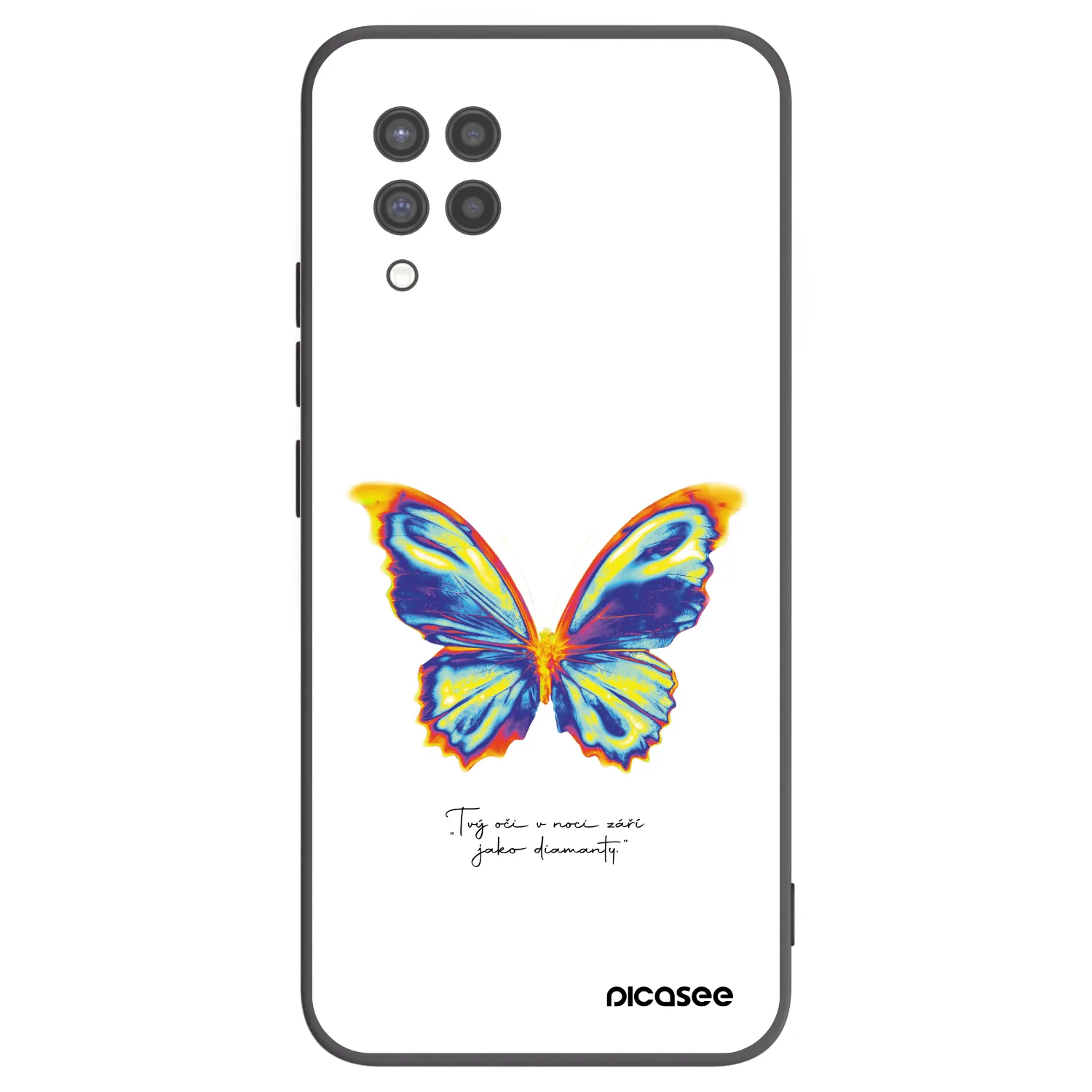 Picasee Μαύρη θήκη σιλικόνης για Samsung Galaxy A42 A426B - Diamanty White