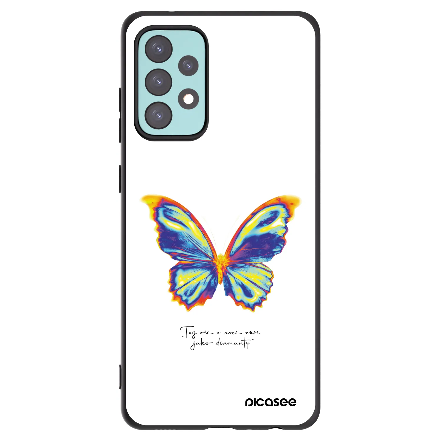 Picasee Μαύρη θήκη σιλικόνης για Samsung Galaxy A72 A725F - Diamanty White