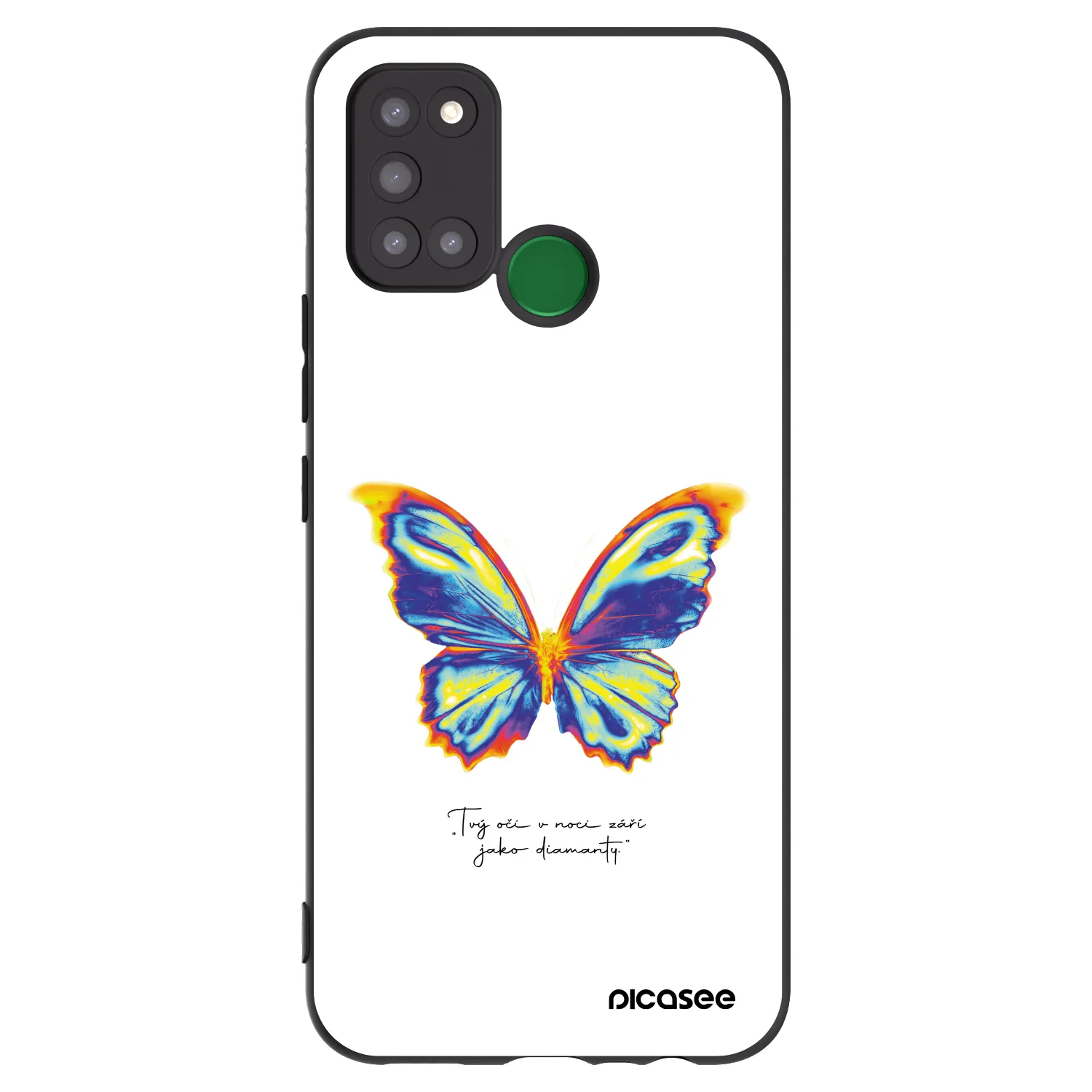 Picasee Μαύρη θήκη σιλικόνης για Realme 7i - Diamanty White