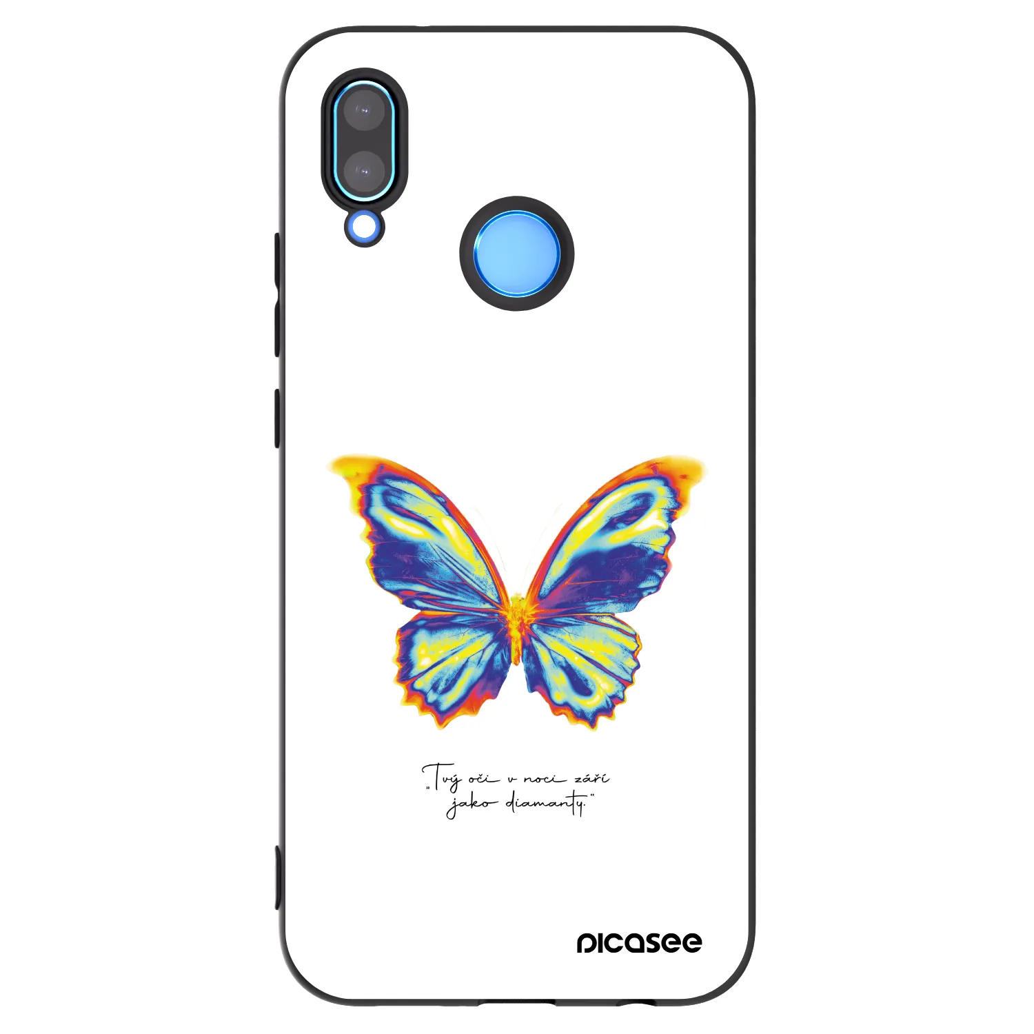 Picasee Μαύρη θήκη σιλικόνης για Huawei P20 Lite - Diamanty White