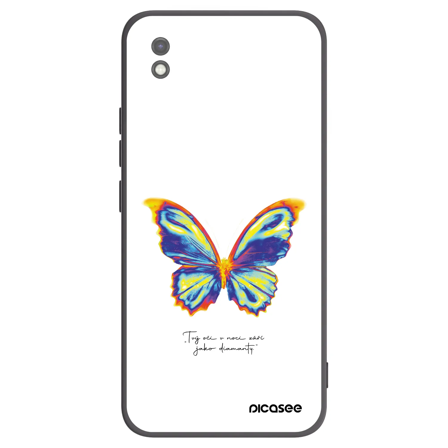 Picasee Μαύρη θήκη σιλικόνης για Xiaomi Redmi 9AT - Diamanty White