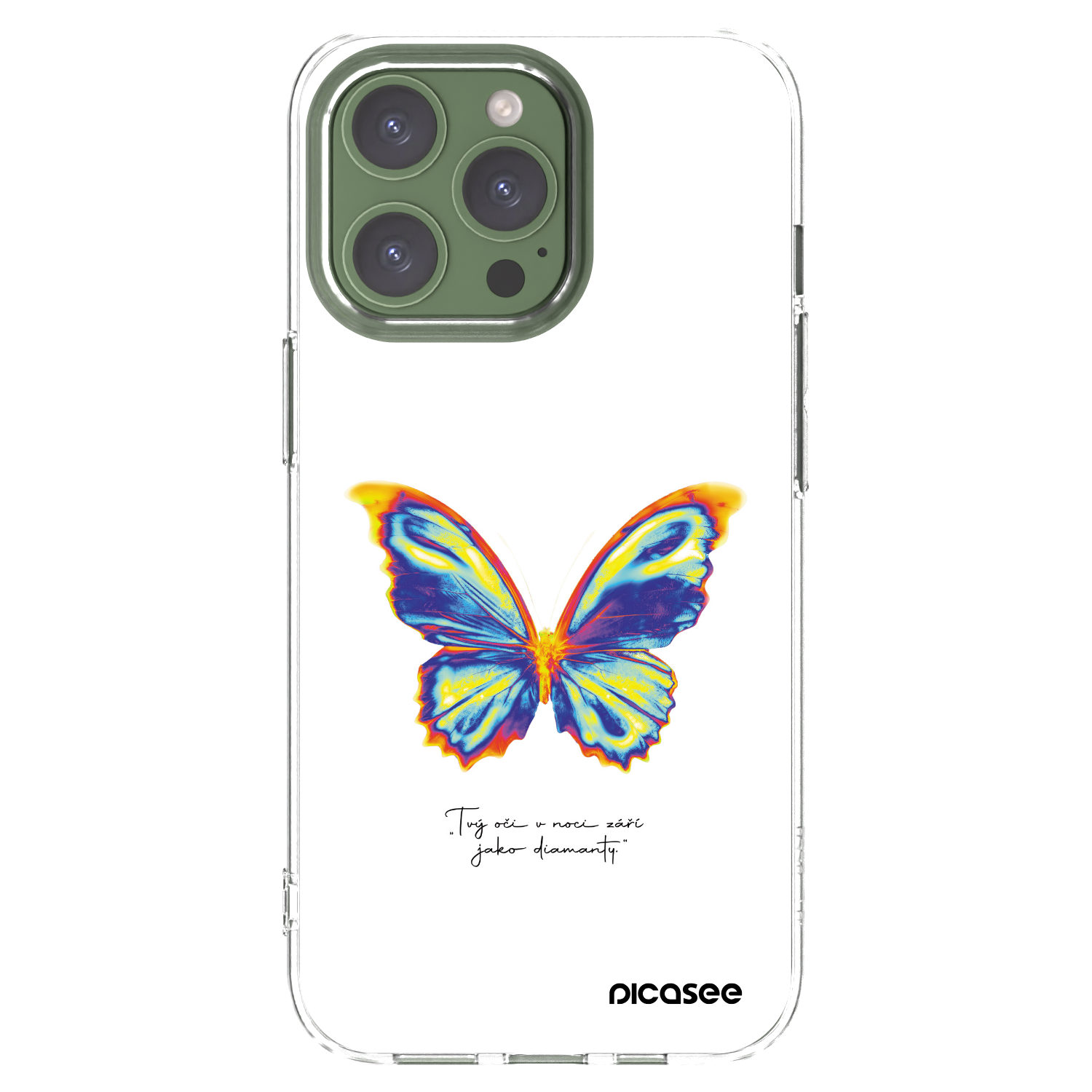 Picasee διαφανής θήκη σιλικόνης Apple iPhone 13 Pro - Diamanty White