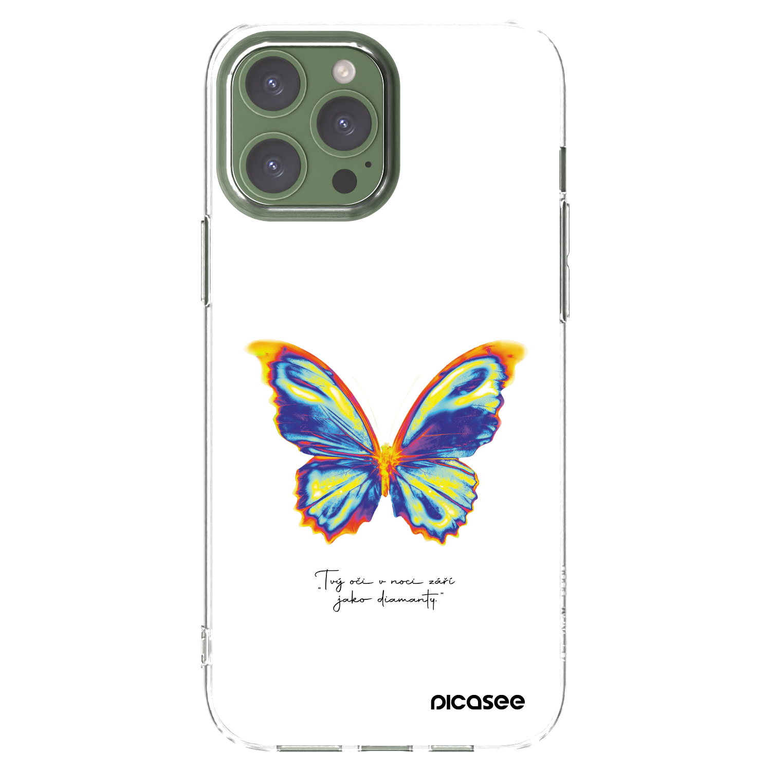 Picasee διαφανής θήκη σιλικόνης Apple iPhone 13 Pro Max - Diamanty White