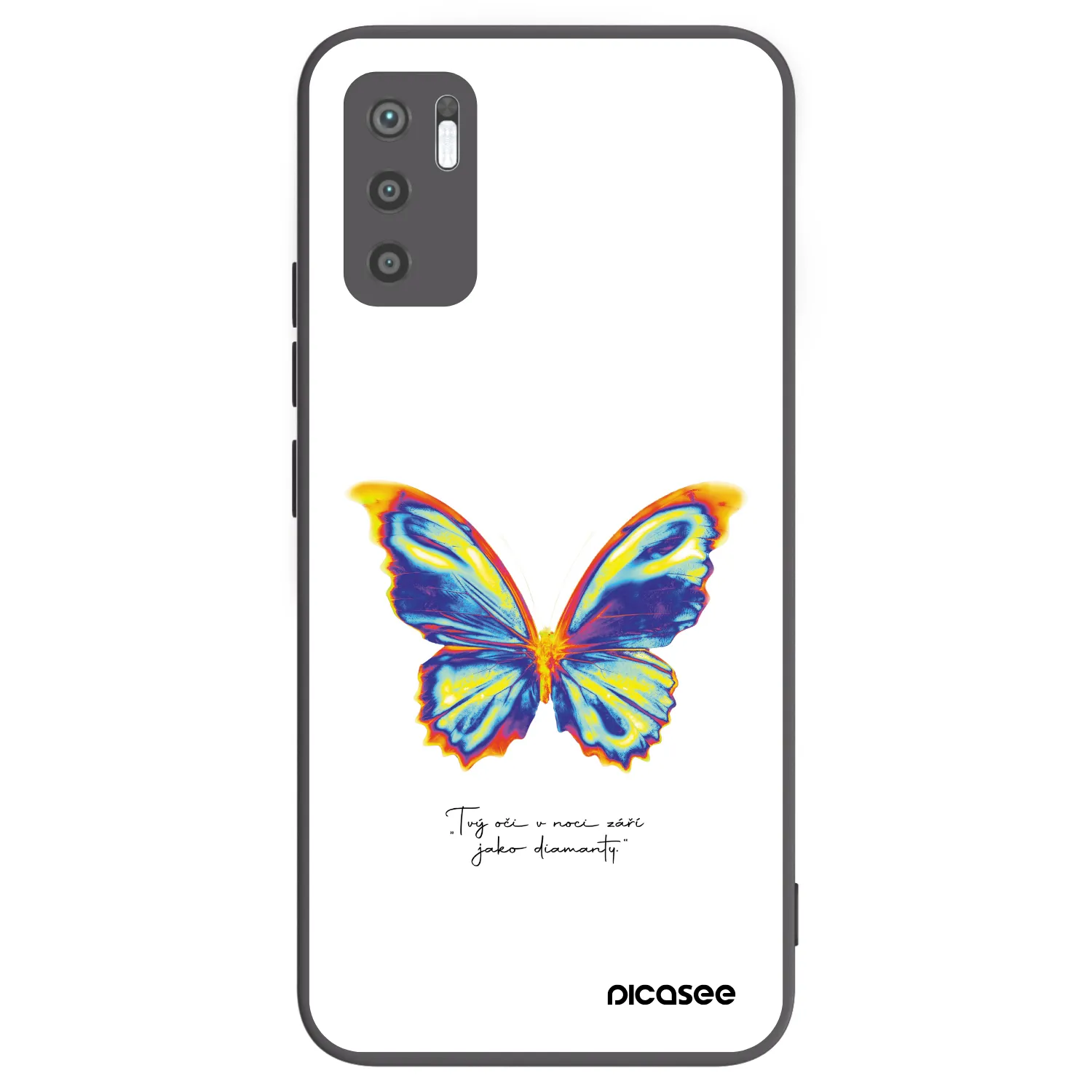 Picasee Μαύρη θήκη σιλικόνης για Xiaomi Redmi Note 10 5G - Diamanty White