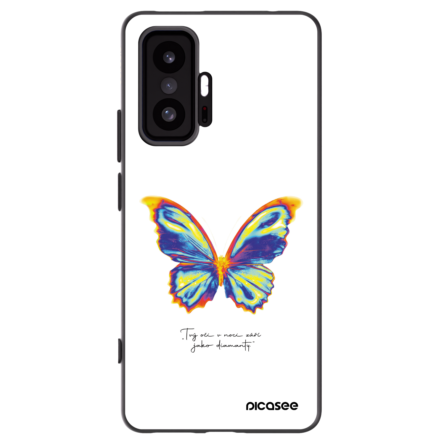 Picasee Μαύρη θήκη σιλικόνης για Xiaomi 11T Pro - Diamanty White