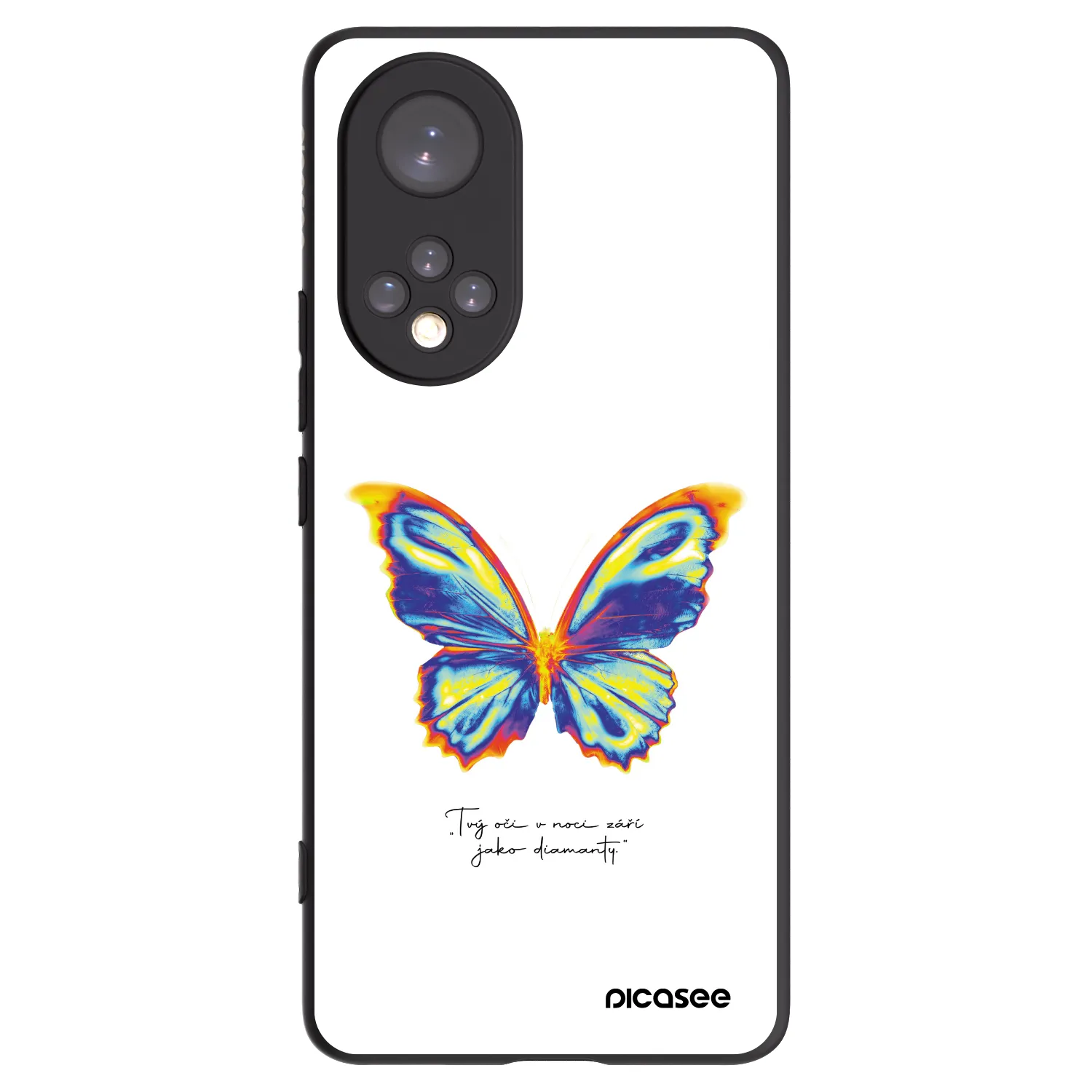 Picasee Μαύρη θήκη σιλικόνης για Honor 50 5G - Diamanty White