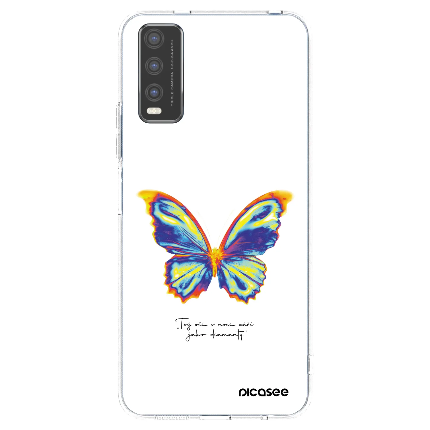 Picasee διαφανής θήκη σιλικόνης Vivo Y20s - Diamanty White
